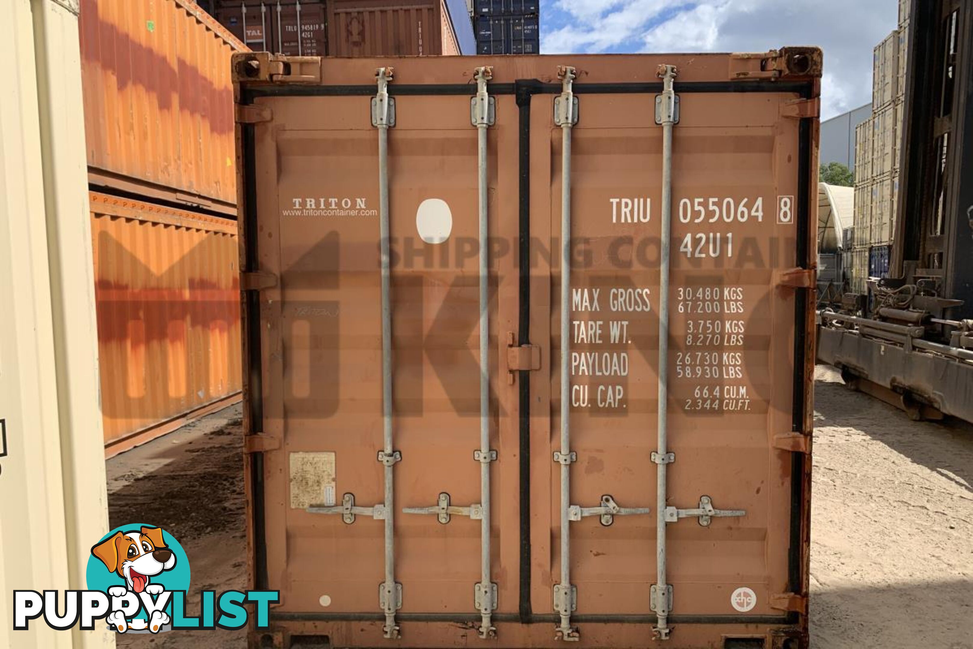 40' STANDARD HEIGHT OPEN TOP SHIPPING CONTAINER (TARP AND BOWS, TIMBER FLOOR)