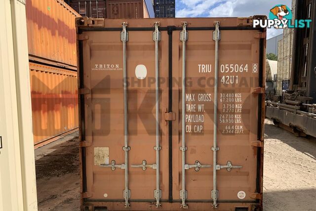40' STANDARD HEIGHT OPEN TOP SHIPPING CONTAINER (TARP AND BOWS, TIMBER FLOOR)