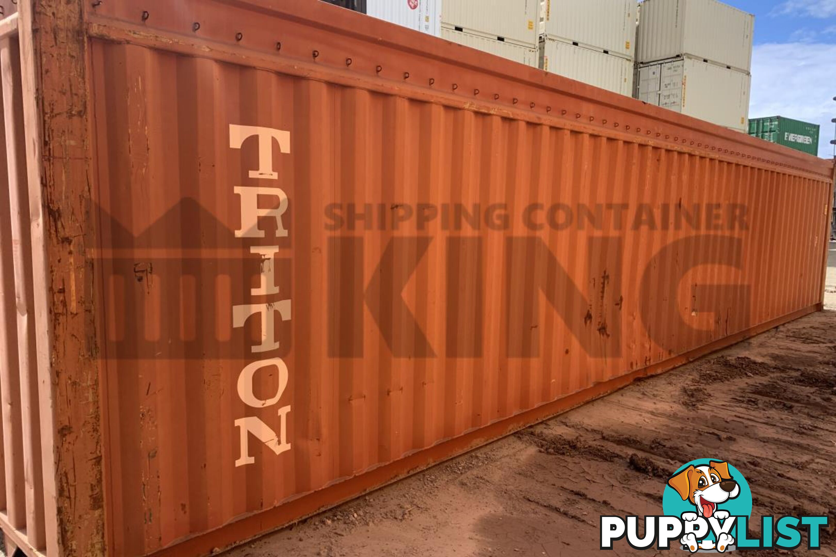 40' STANDARD HEIGHT OPEN TOP SHIPPING CONTAINER (TARP AND BOWS, TIMBER FLOOR)