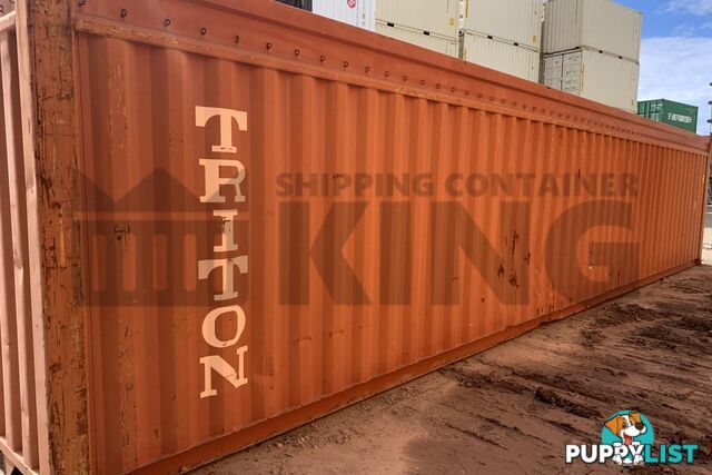 40' STANDARD HEIGHT OPEN TOP SHIPPING CONTAINER (TARP AND BOWS, TIMBER FLOOR)