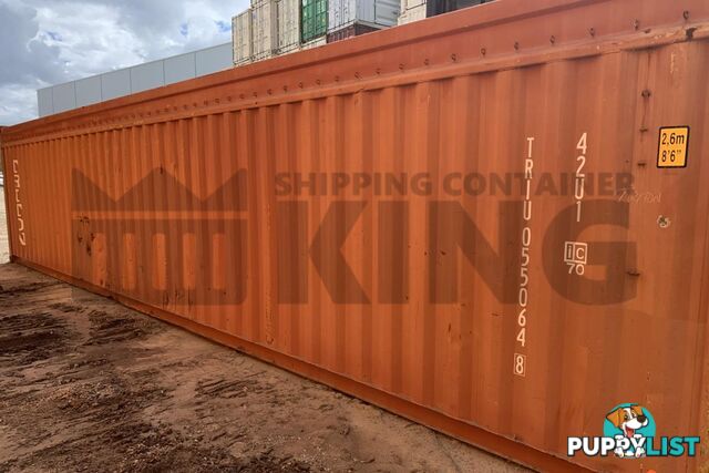 40' STANDARD HEIGHT OPEN TOP SHIPPING CONTAINER (TARP AND BOWS, TIMBER FLOOR)
