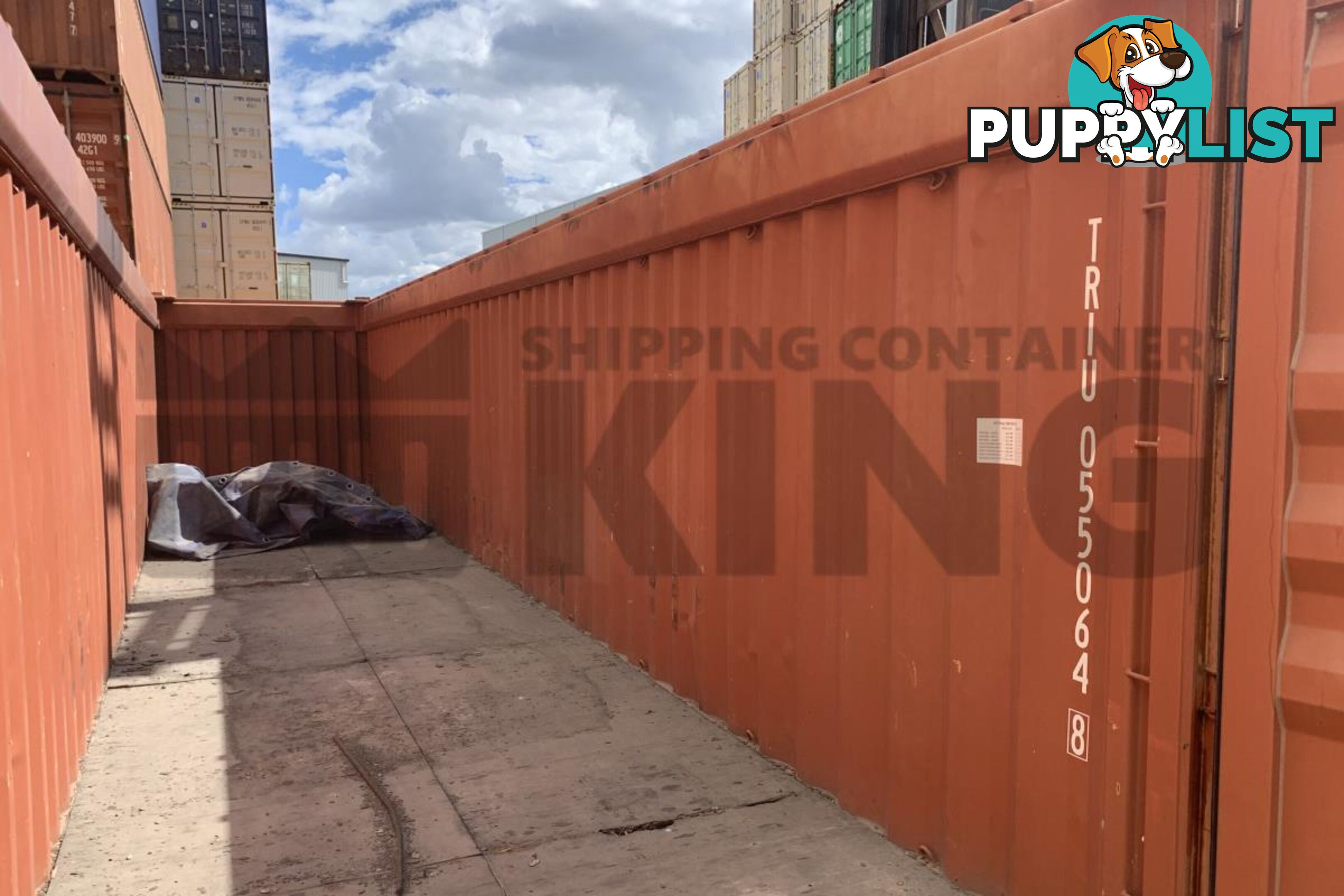 40' STANDARD HEIGHT OPEN TOP SHIPPING CONTAINER (TARP AND BOWS, TIMBER FLOOR)