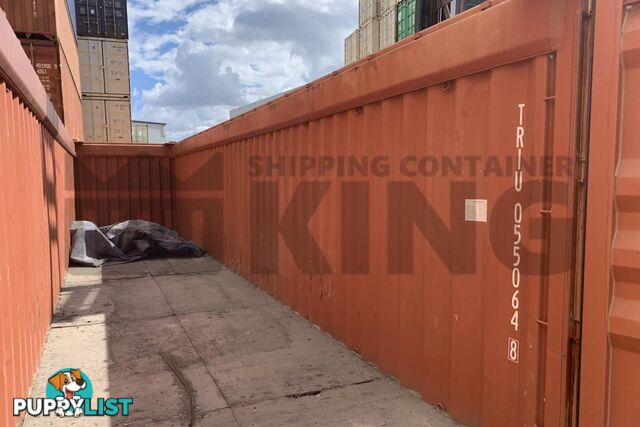 40' STANDARD HEIGHT OPEN TOP SHIPPING CONTAINER (TARP AND BOWS, TIMBER FLOOR)