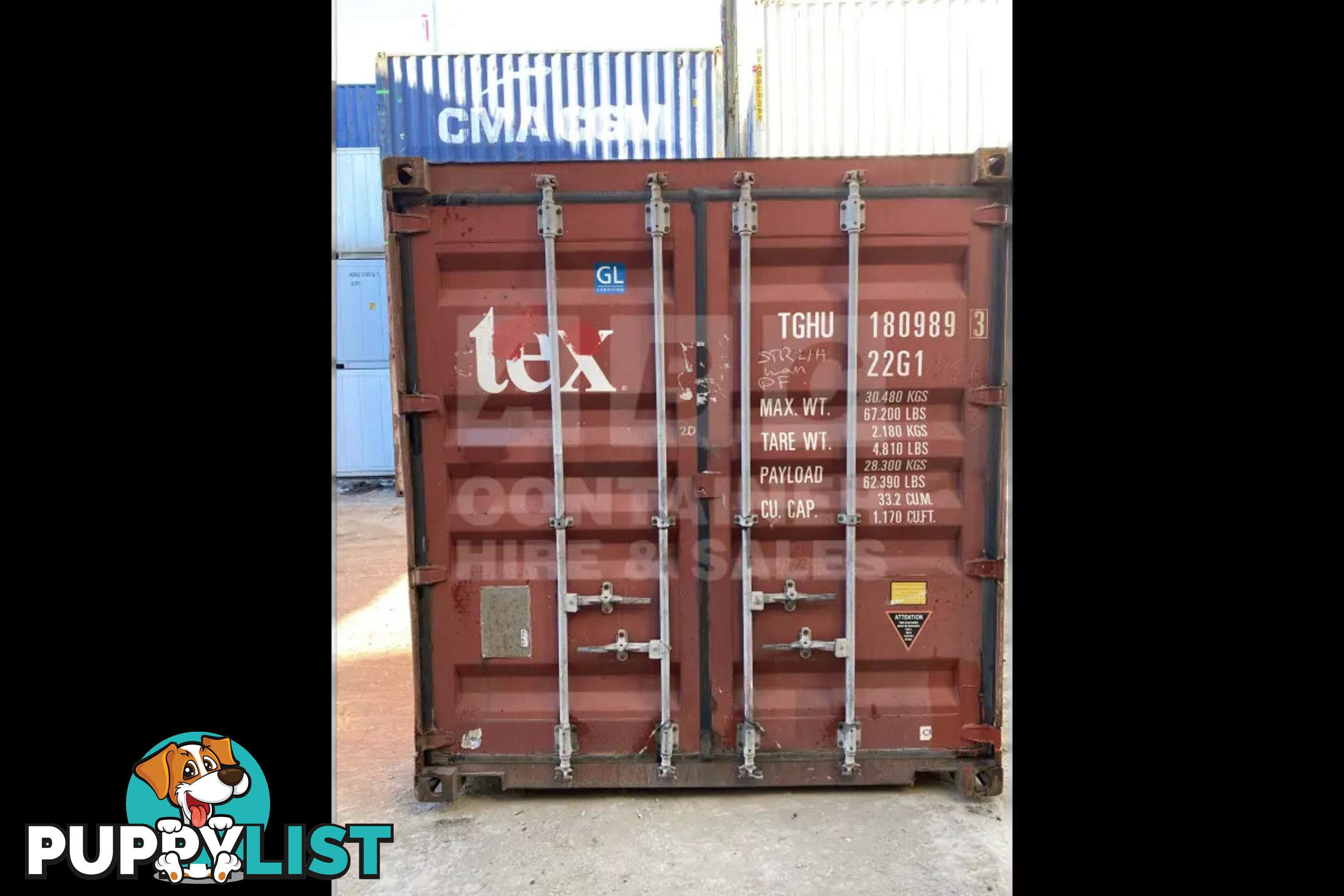 20' STANDARD HEIGHT SHIPPING CONTAINER - in Brisbane