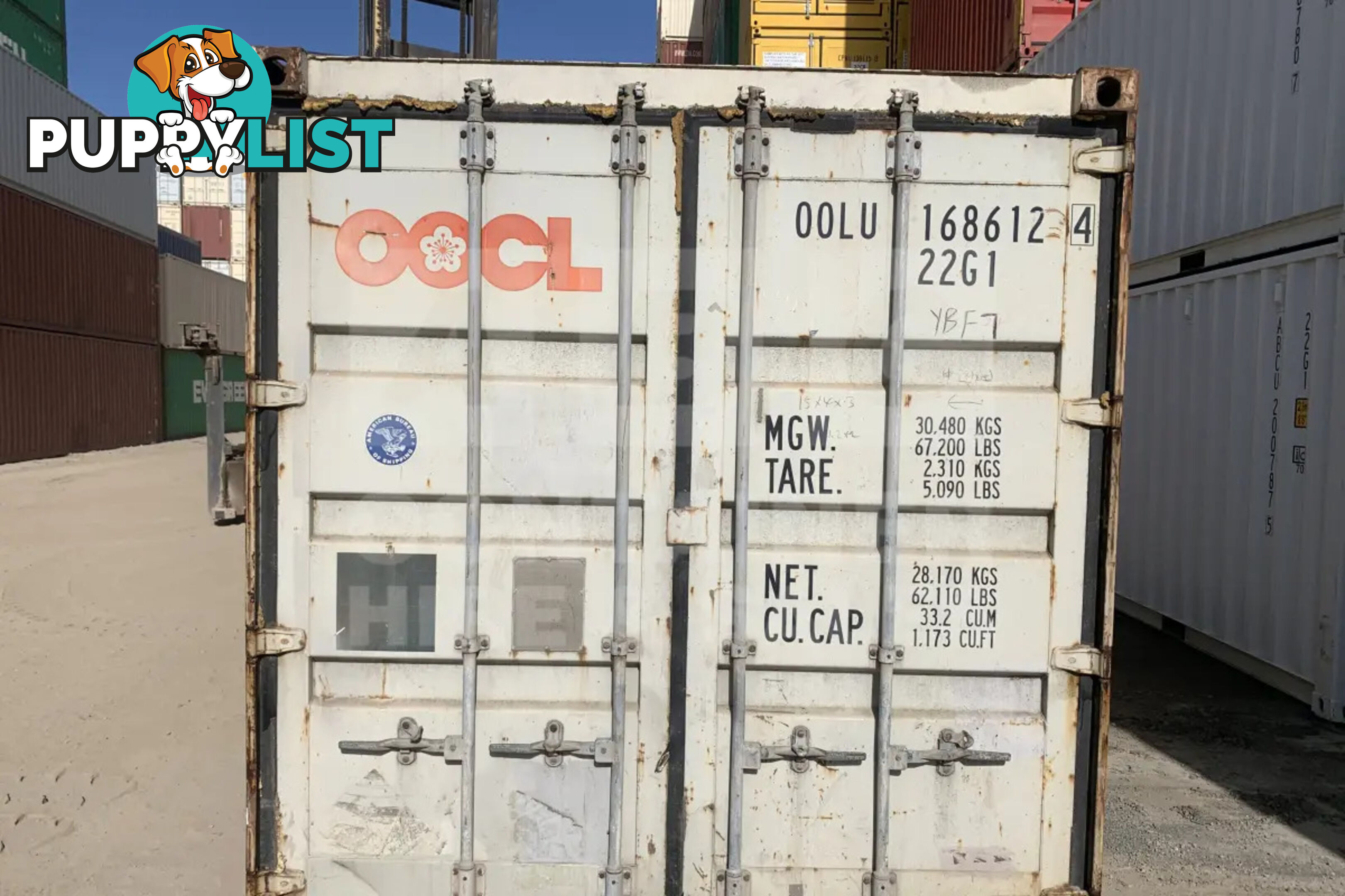 20' STANDARD HEIGHT SHIPPING CONTAINER