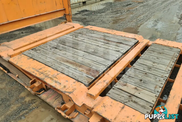20' FLAT RACK SHIPPING CONTAINER (WITH COLLAPSIBLE ENDS)