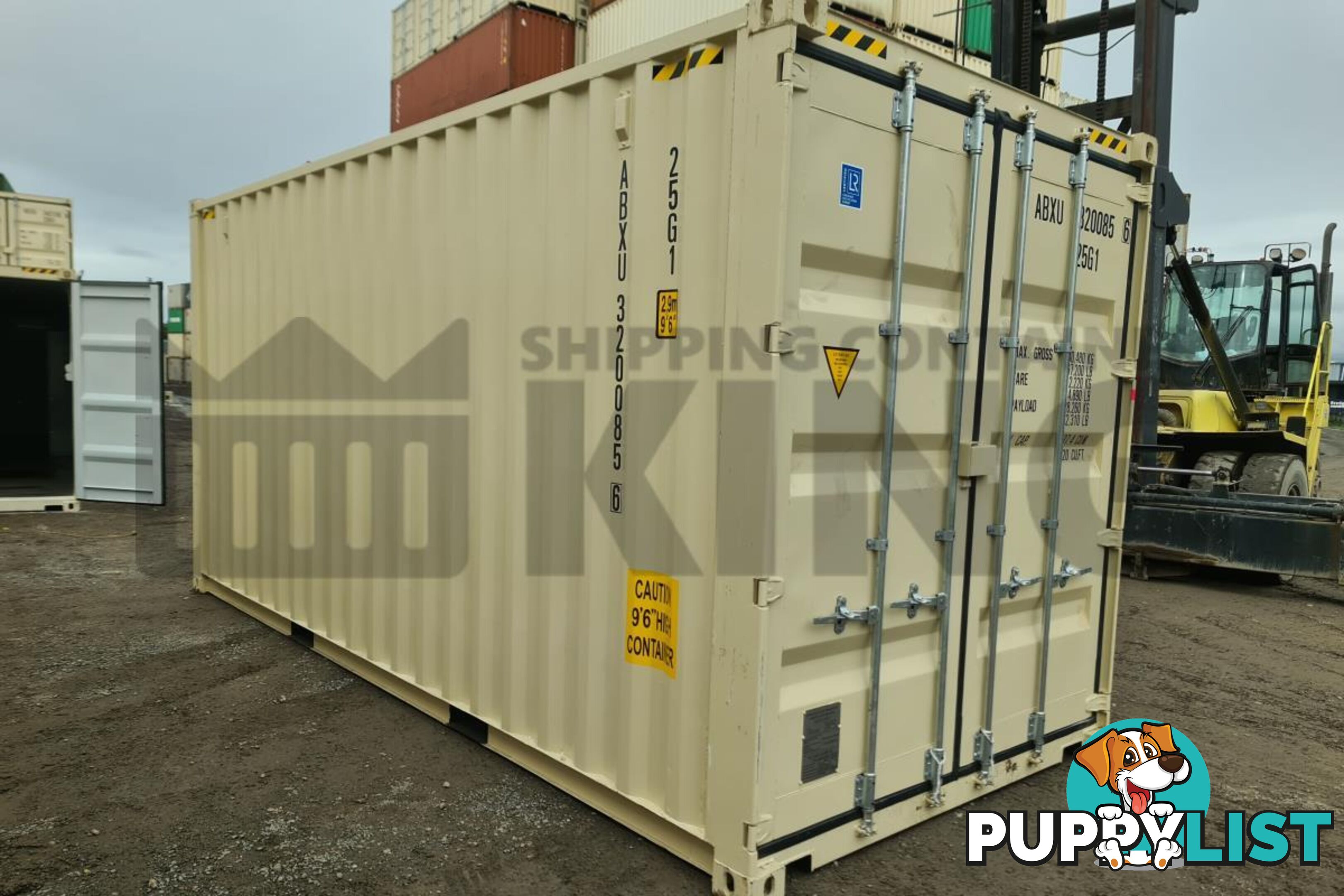 20' HIGH CUBE SHIPPING CONTAINER (WITH TIE RAILS)