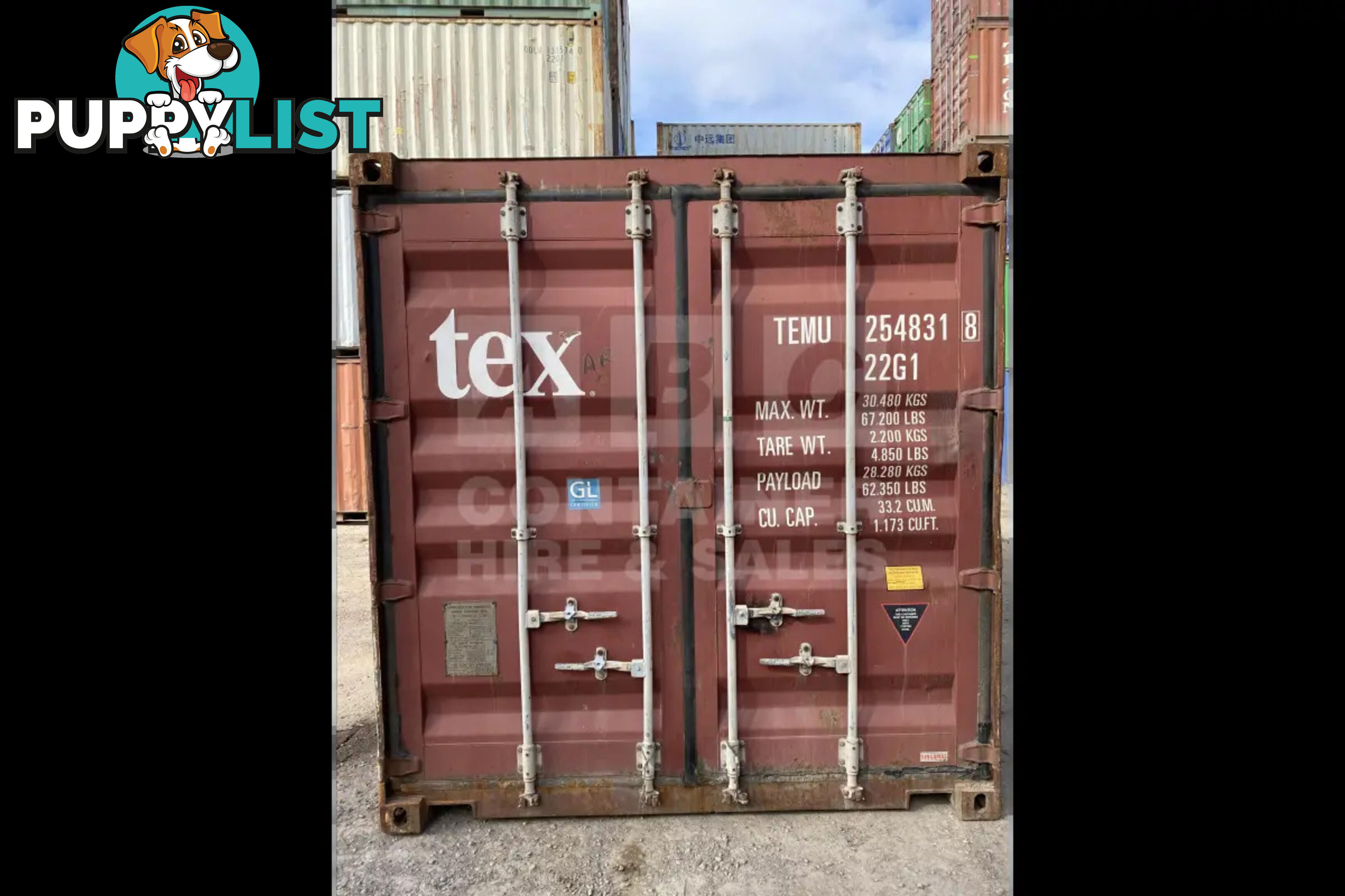20' STANDARD HEIGHT SHIPPING CONTAINER - in Brisbane