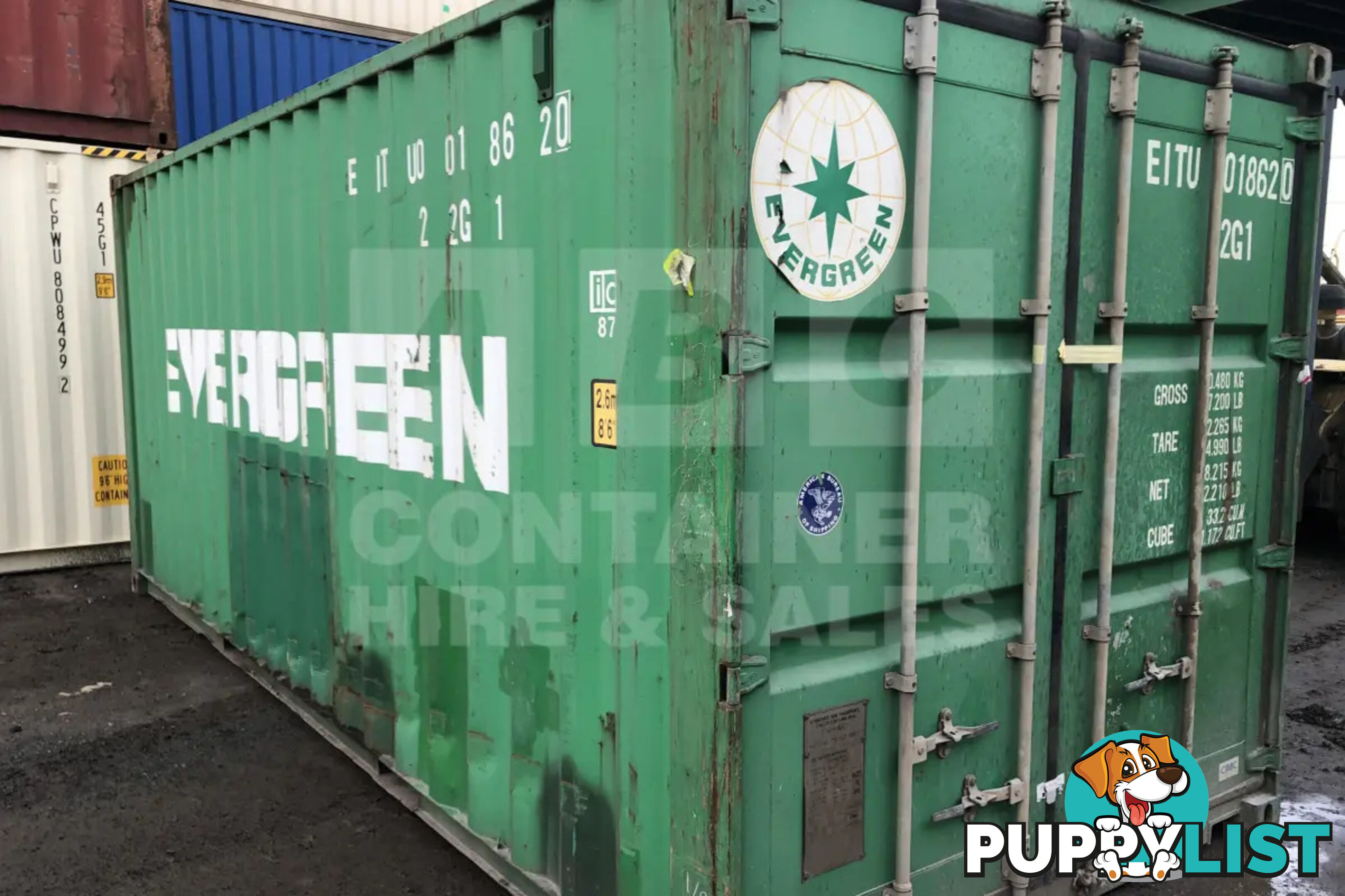20' STANDARD HEIGHT SHIPPING CONTAINER - in Chinchilla