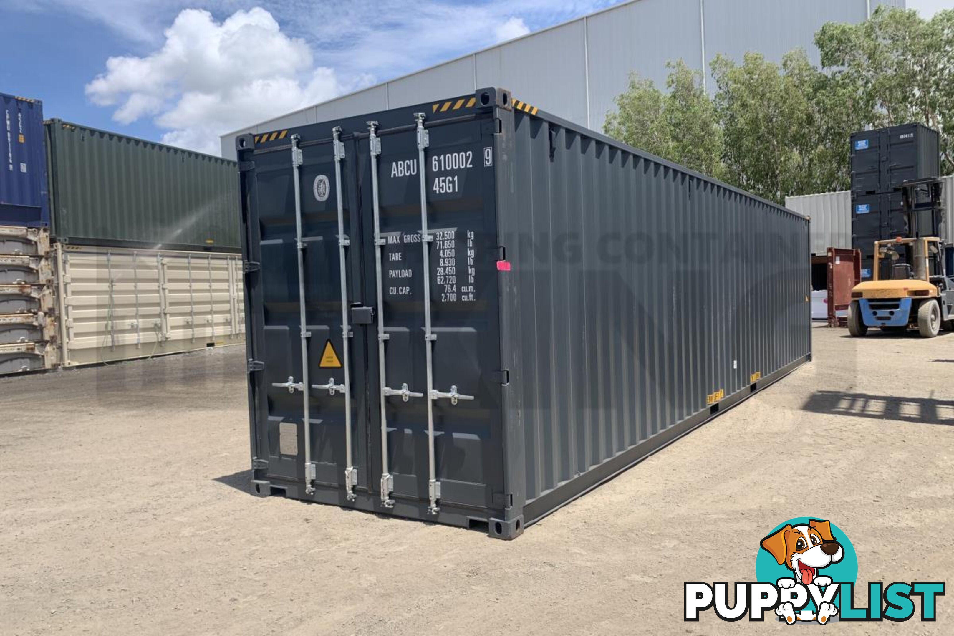 40' HIGH CUBE SHIPPING CONTAINER (STEEL FLOOR) - in Brisbane