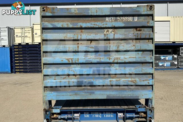 20' FLAT RACK SHIPPING CONTAINER (WITH COLLAPSIBLE ENDS)