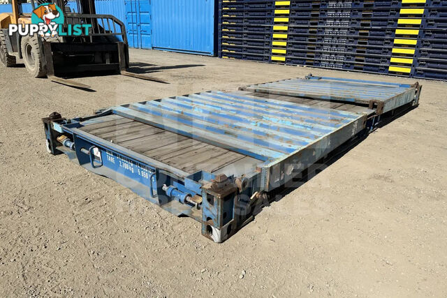 20' FLAT RACK SHIPPING CONTAINER (WITH COLLAPSIBLE ENDS)