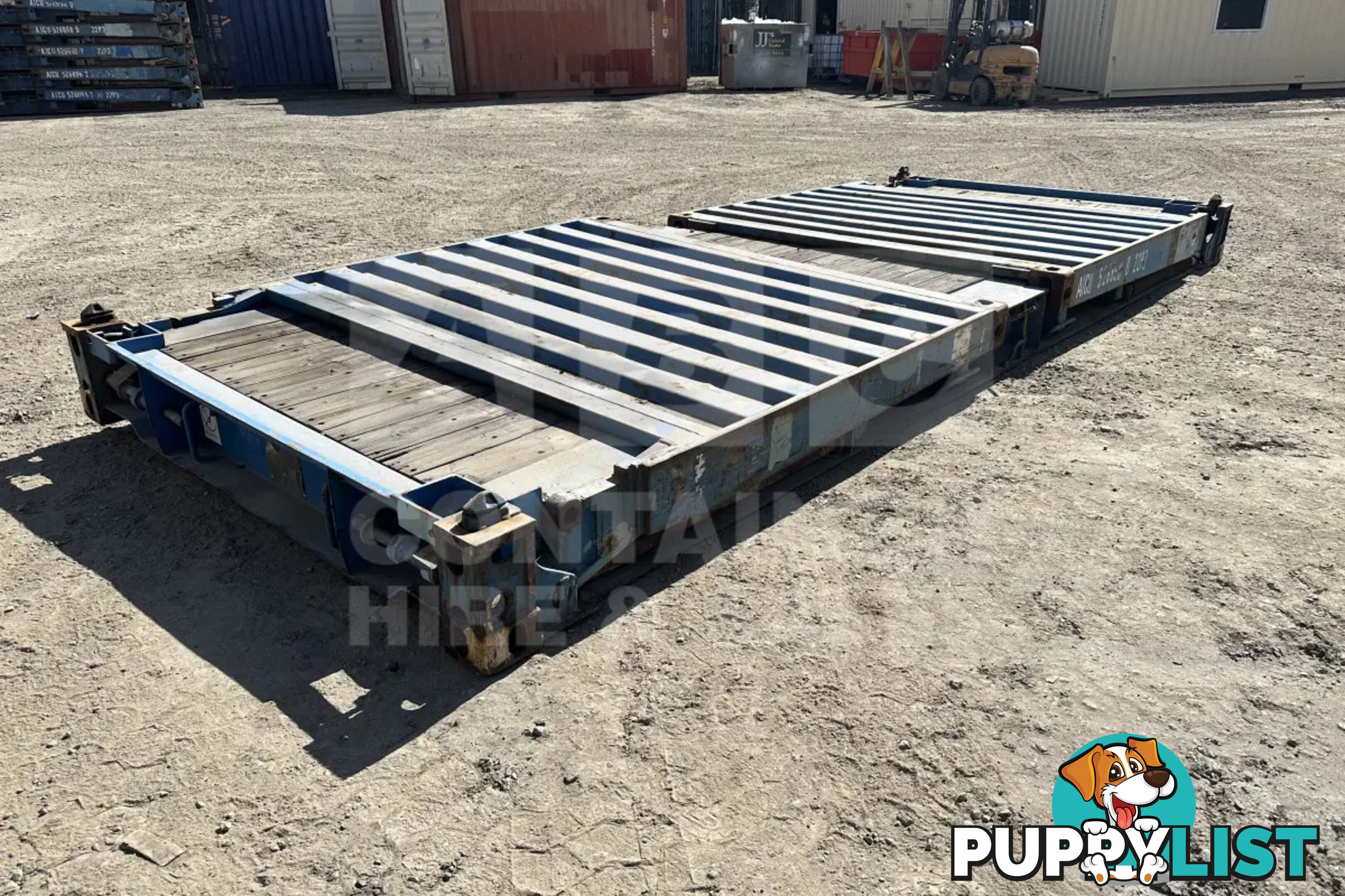 20' FLAT RACK SHIPPING CONTAINER (WITH COLLAPSIBLE ENDS)