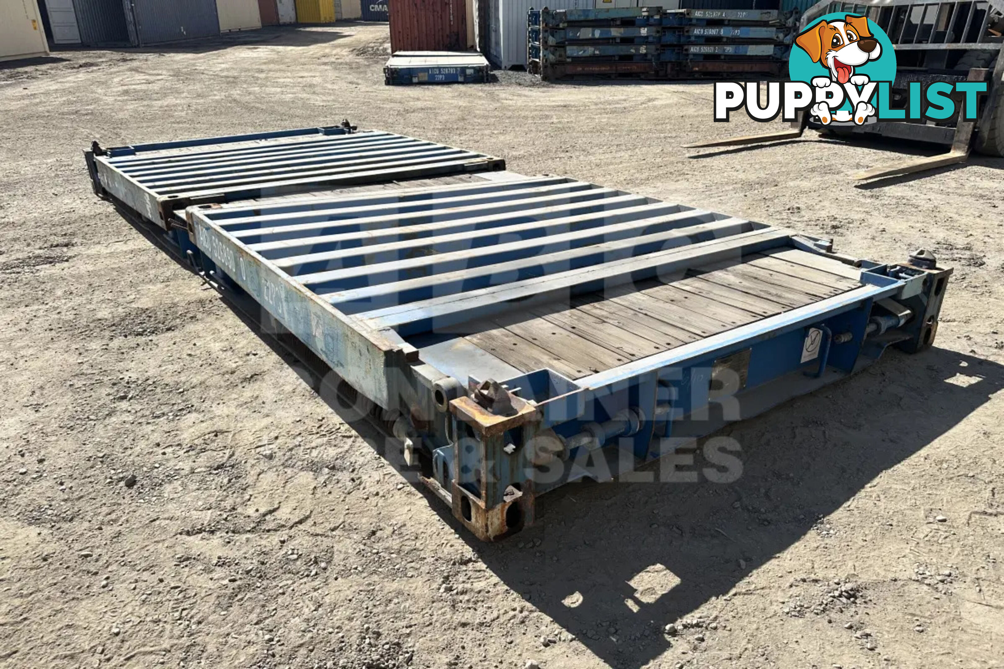 20' FLAT RACK SHIPPING CONTAINER (WITH COLLAPSIBLE ENDS)