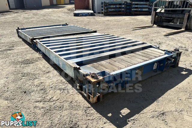 20' FLAT RACK SHIPPING CONTAINER (WITH COLLAPSIBLE ENDS)