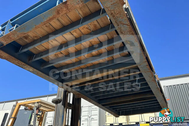 20' FLAT RACK SHIPPING CONTAINER (WITH COLLAPSIBLE ENDS)