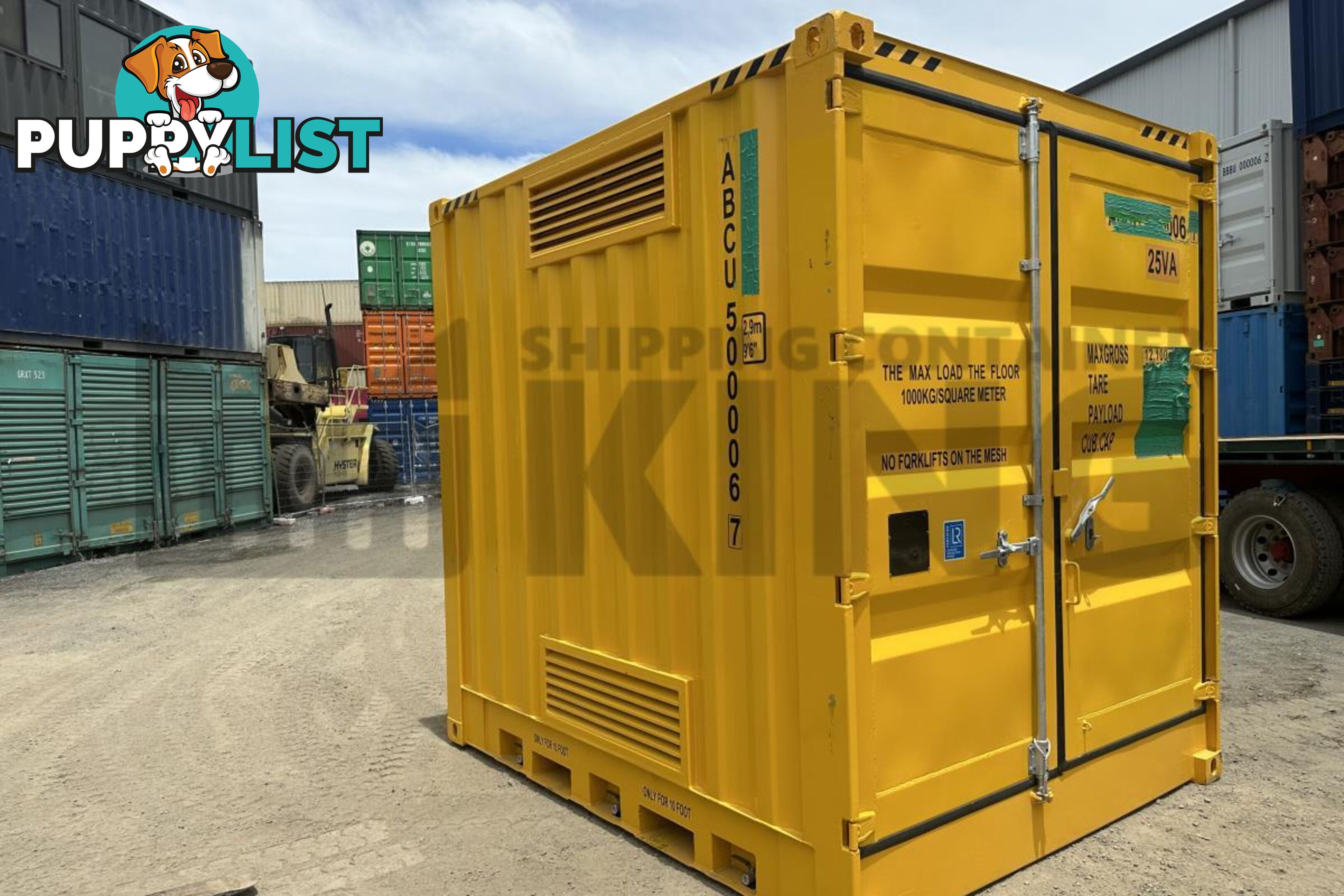 10' HIGH CUBE DANGEROUS GOODS SHIPPING CONTAINER (4 CORNER POST)