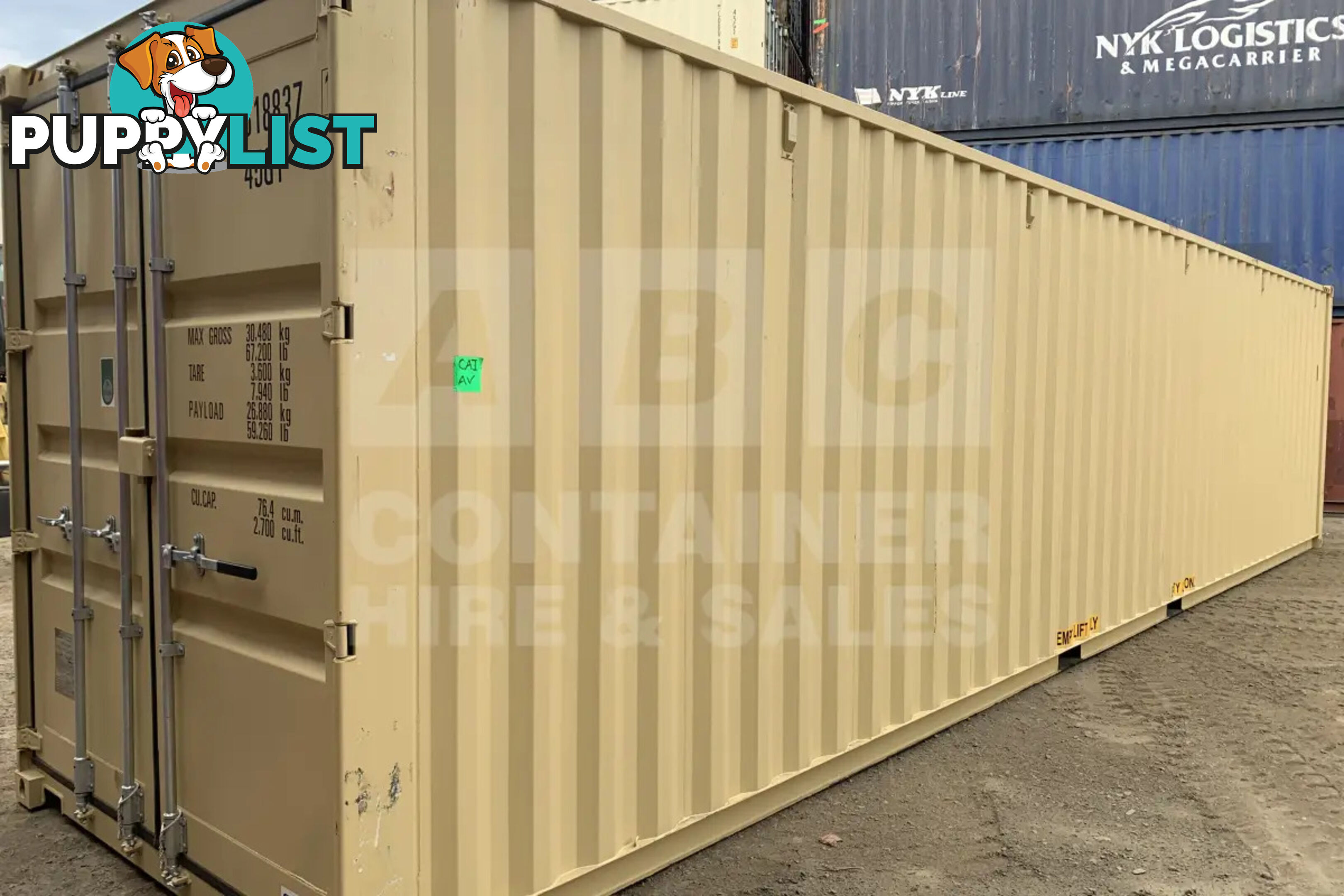 40' HIGH CUBE SHIPPING CONTAINER