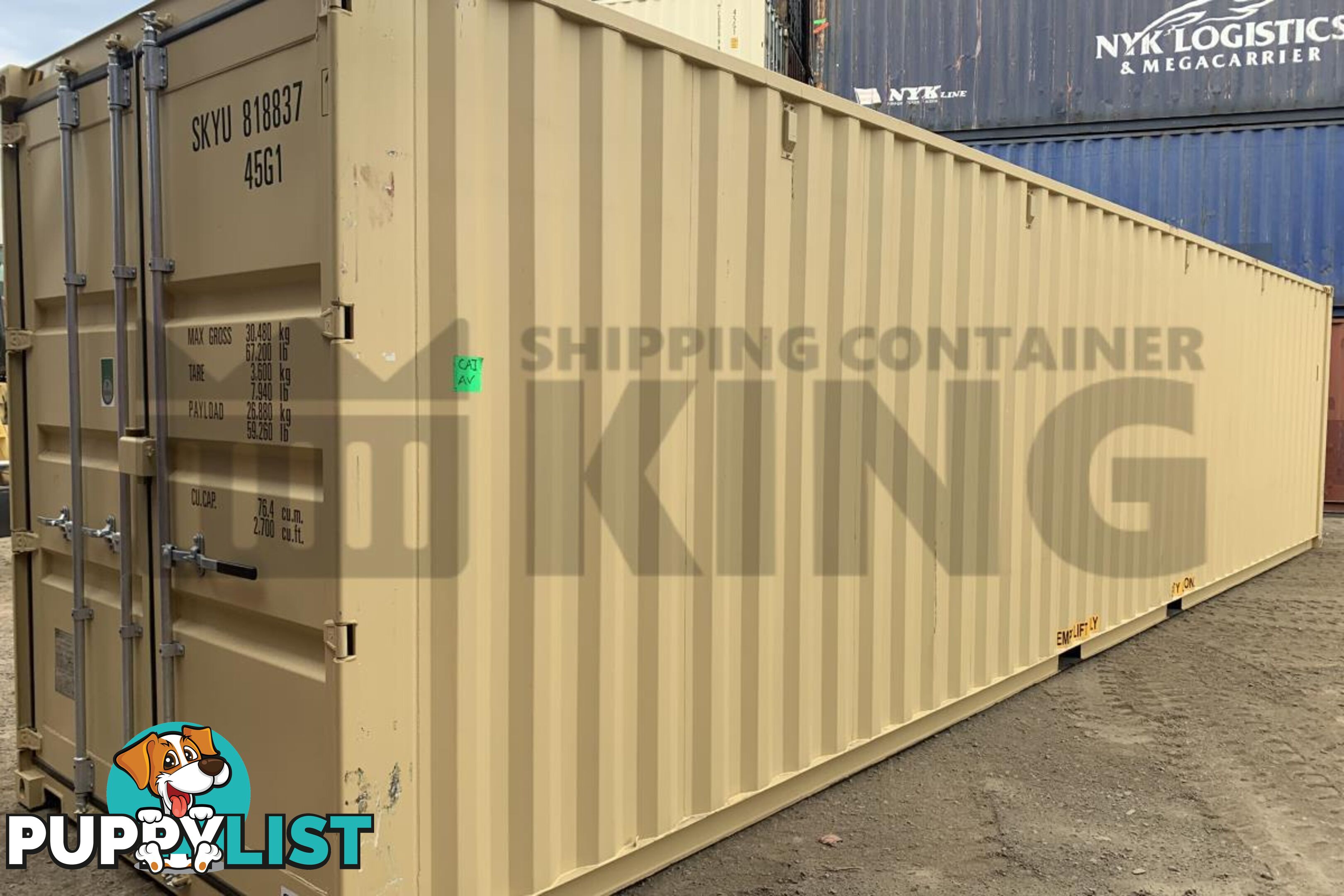 40' HIGH CUBE SHIPPING CONTAINER