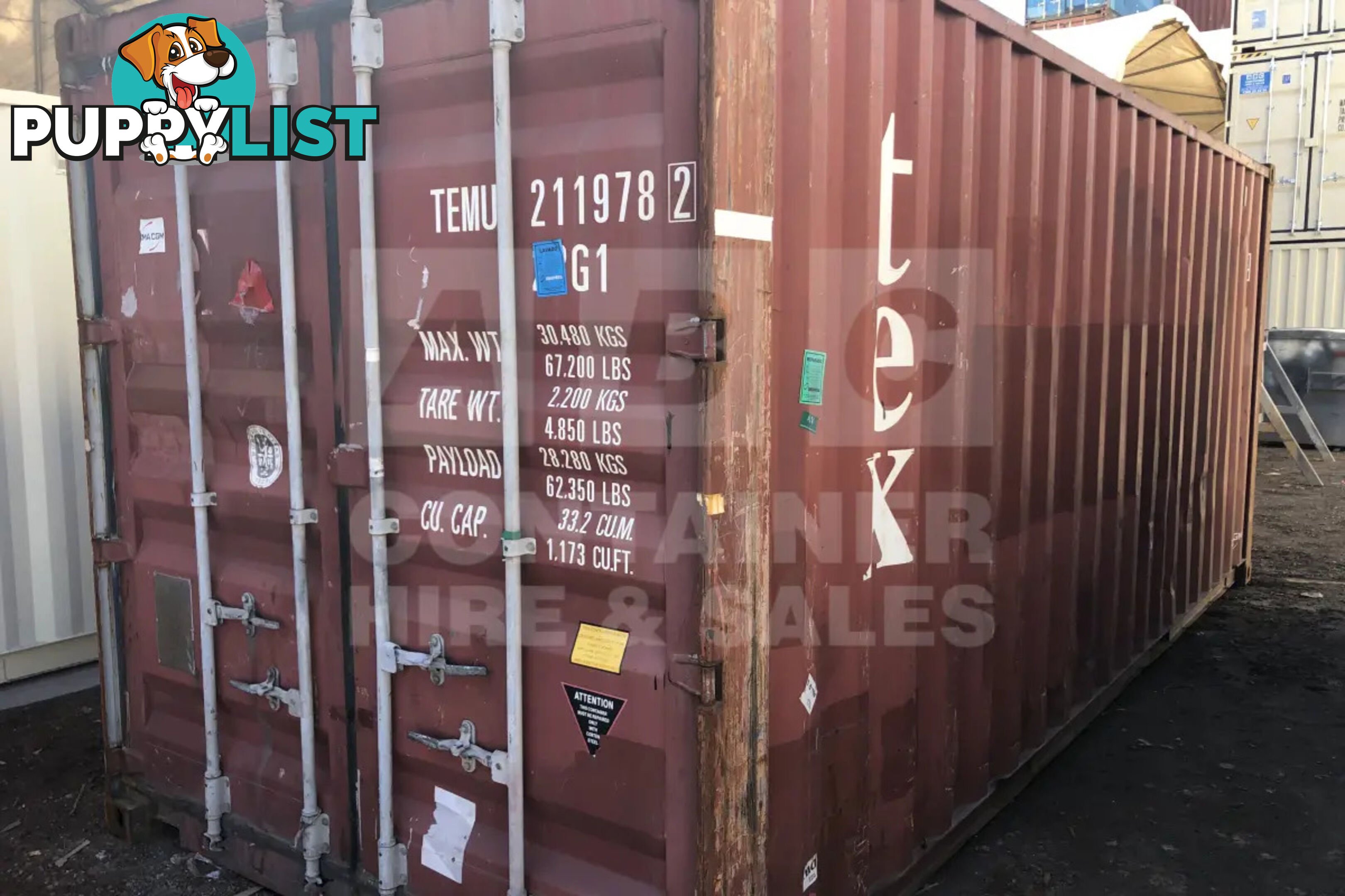 20' STANDARD HEIGHT SHIPPING CONTAINER
