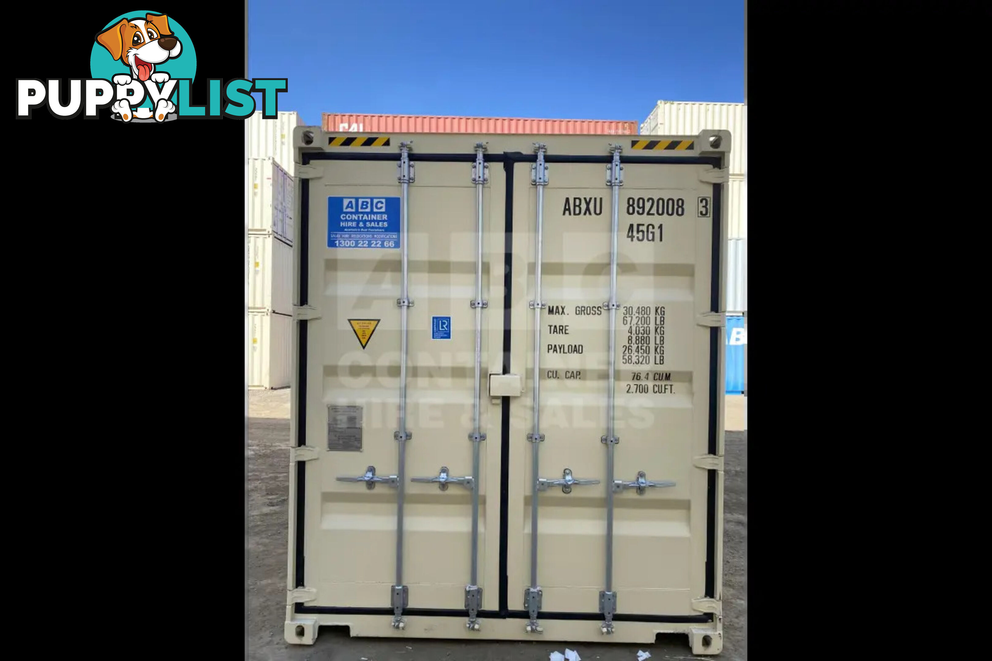 40' HIGH CUBE SHIPPING CONTAINER (STEEL FLOOR) - in Brisbane