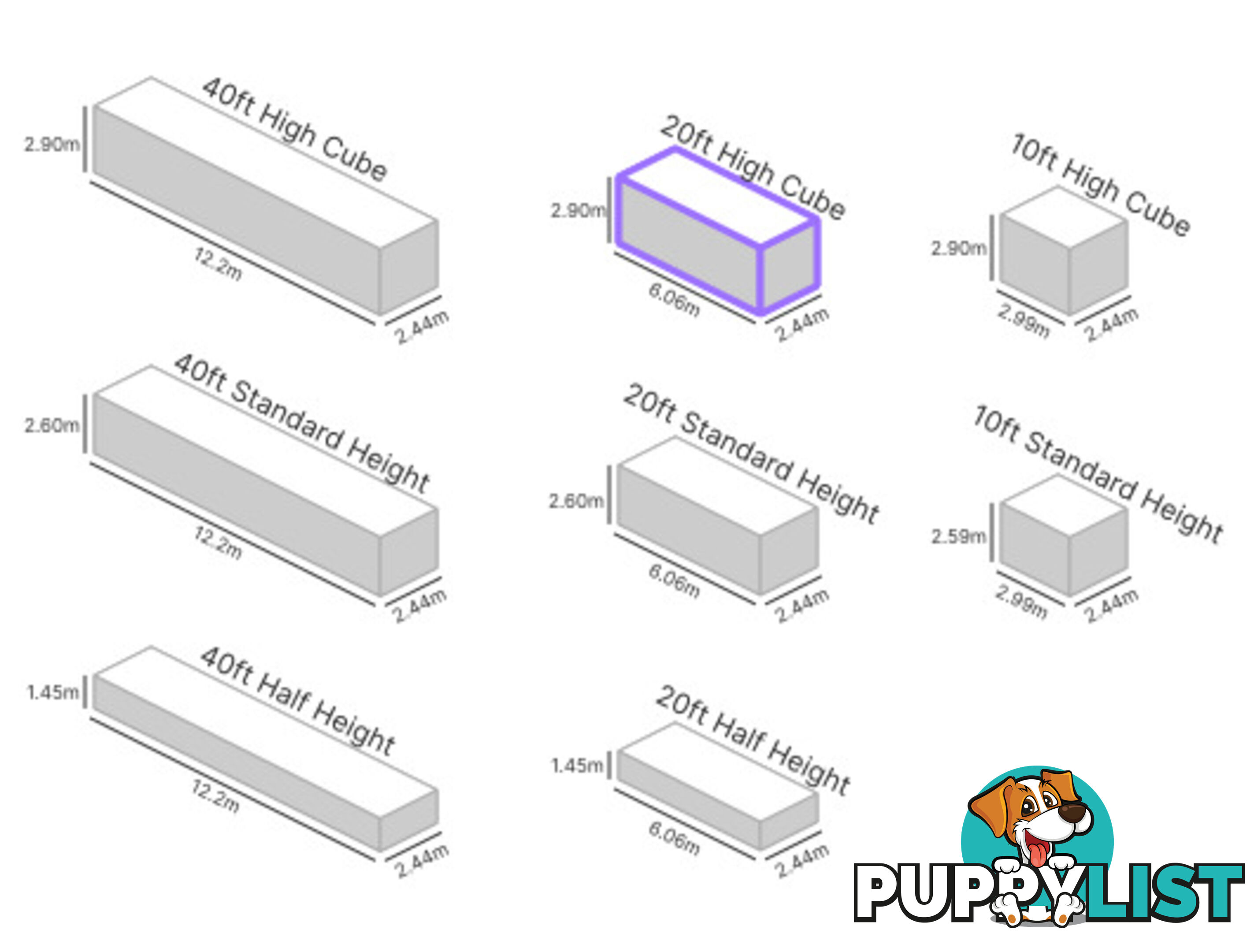 20' HIGH CUBE FULL SIDE OPENING SHIPPING CONTAINER