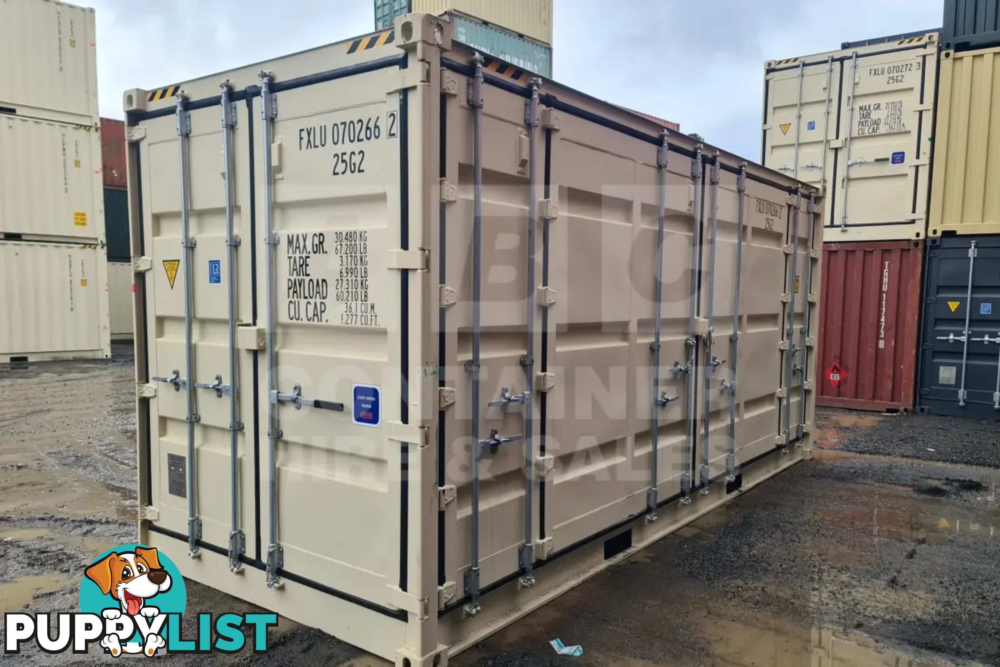 20' HIGH CUBE FULL SIDE OPENING SHIPPING CONTAINER