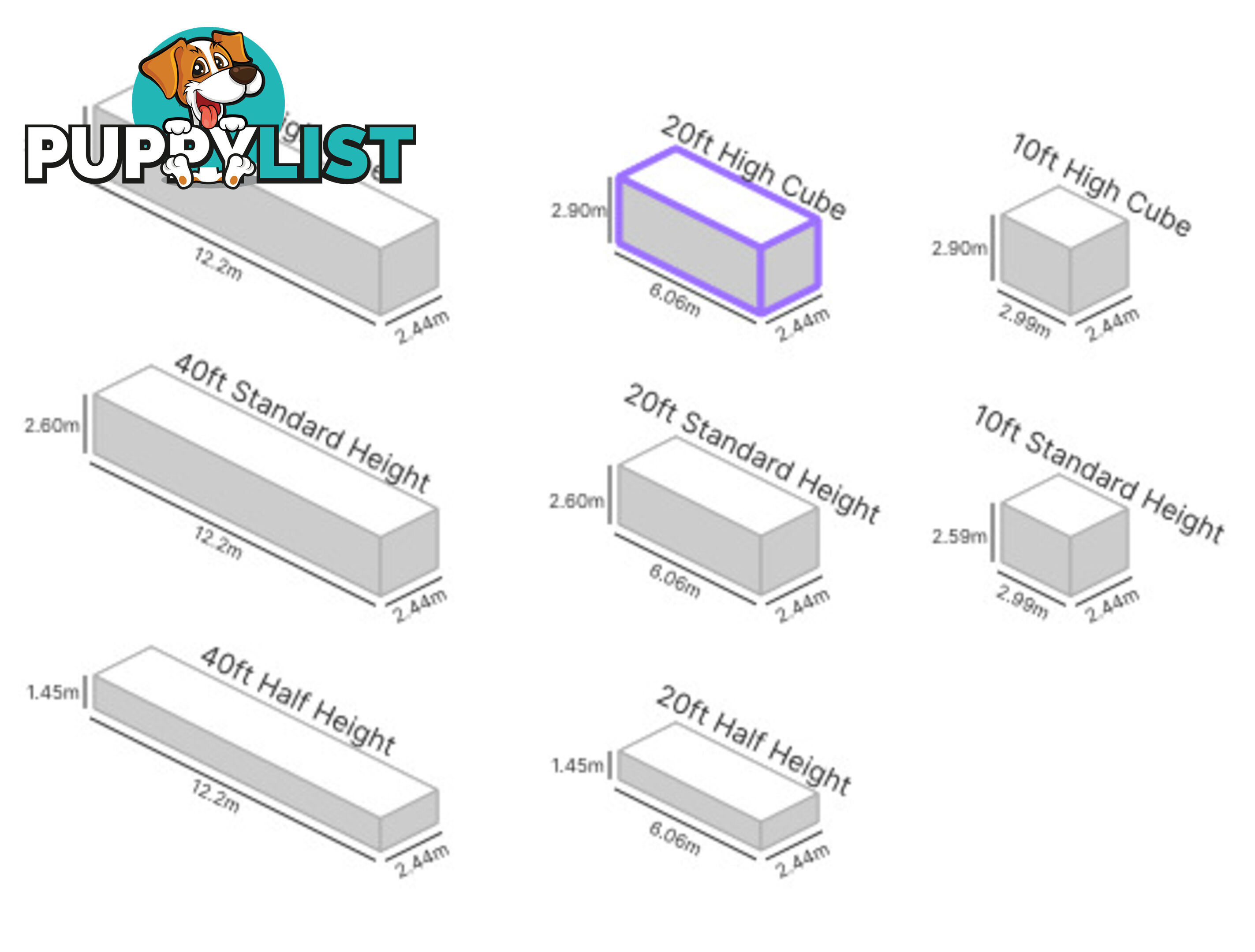 20' HIGH CUBE SHIPPING CONTAINER