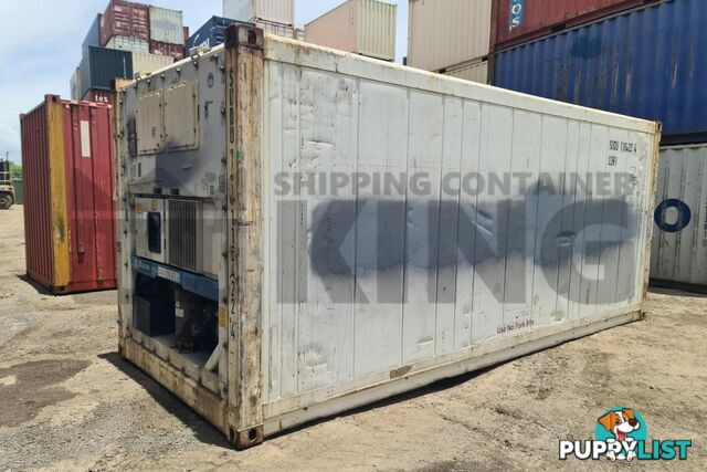 20' STANDARD HEIGHT REFRIGERATED "REEFER" SHIPPING CONTAINER (NON-OPERATIONAL, MACHINERY IN)