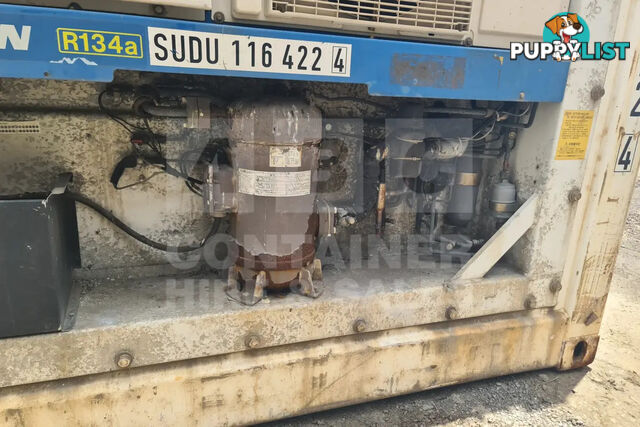20' STANDARD HEIGHT REFRIGERATED "REEFER" SHIPPING CONTAINER (NON-OPERATIONAL, MACHINERY IN)