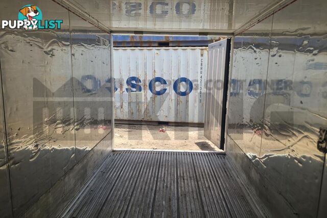 20' STANDARD HEIGHT REFRIGERATED "REEFER" SHIPPING CONTAINER (NON-OPERATIONAL, MACHINERY IN)