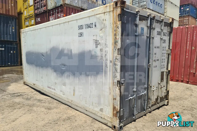 20' STANDARD HEIGHT REFRIGERATED "REEFER" SHIPPING CONTAINER (NON-OPERATIONAL, MACHINERY IN)