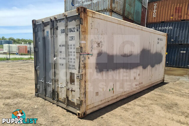 20' STANDARD HEIGHT REFRIGERATED "REEFER" SHIPPING CONTAINER (NON-OPERATIONAL, MACHINERY IN)