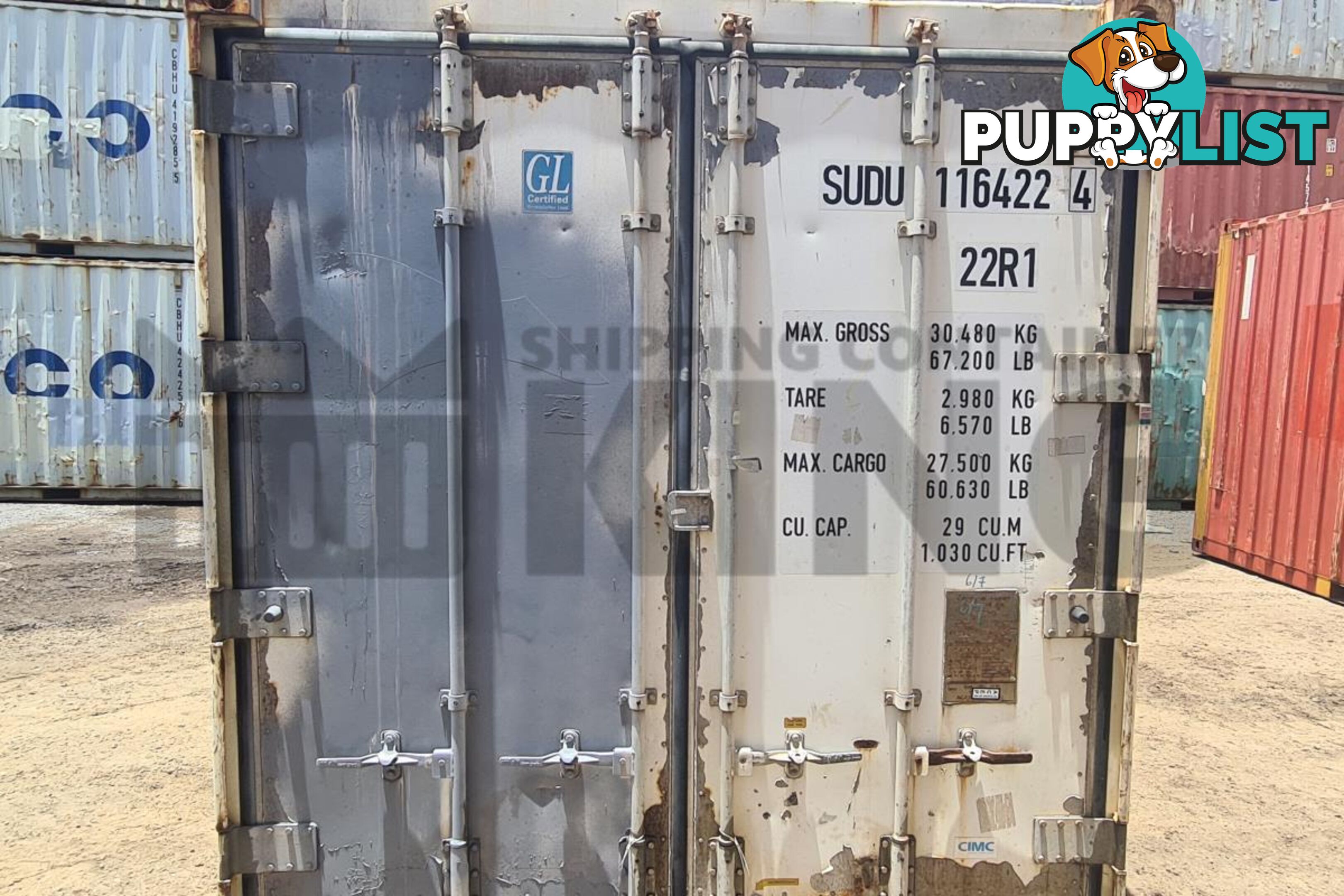 20' STANDARD HEIGHT REFRIGERATED "REEFER" SHIPPING CONTAINER (NON-OPERATIONAL, MACHINERY IN)