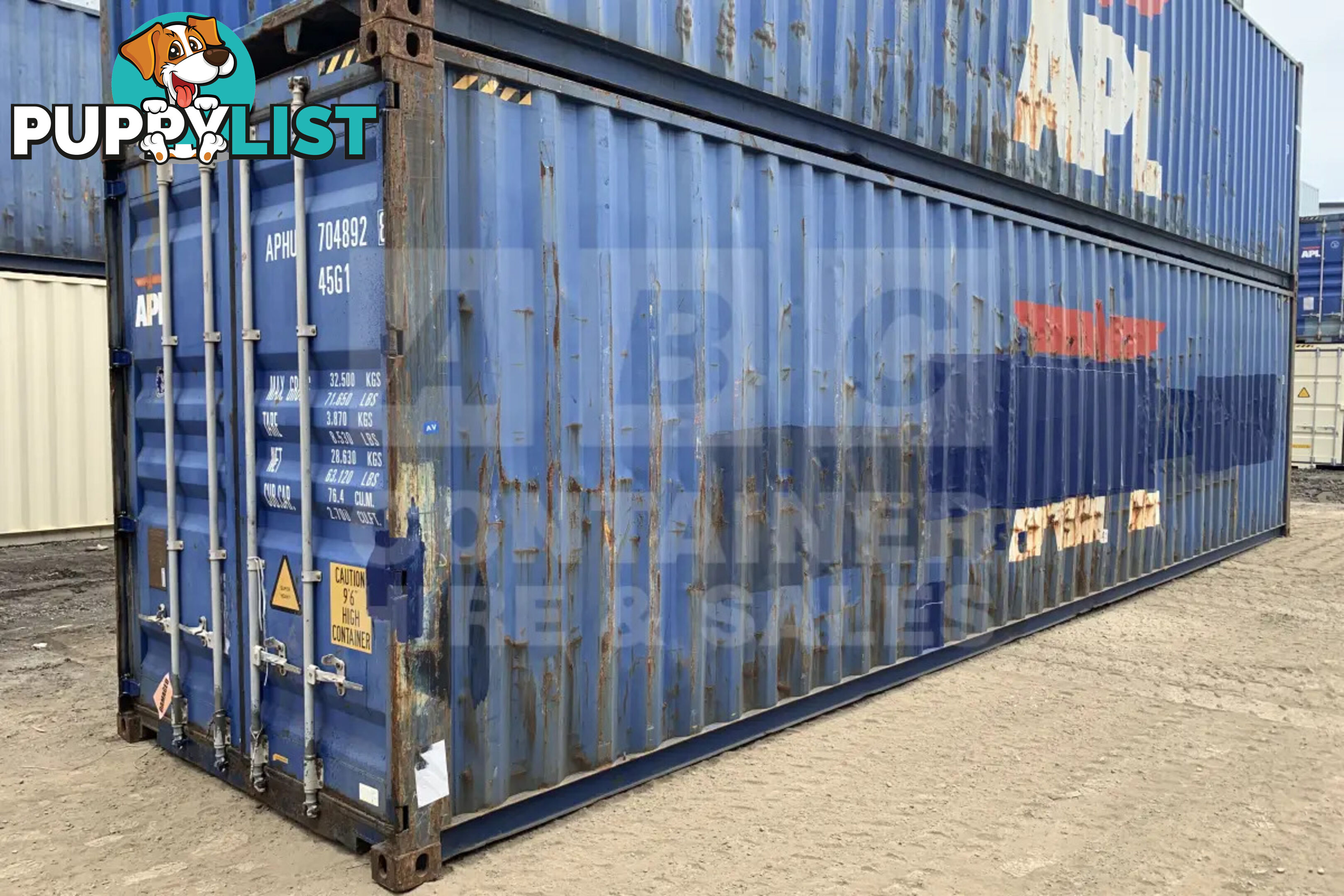 40' HIGH CUBE SHIPPING CONTAINER