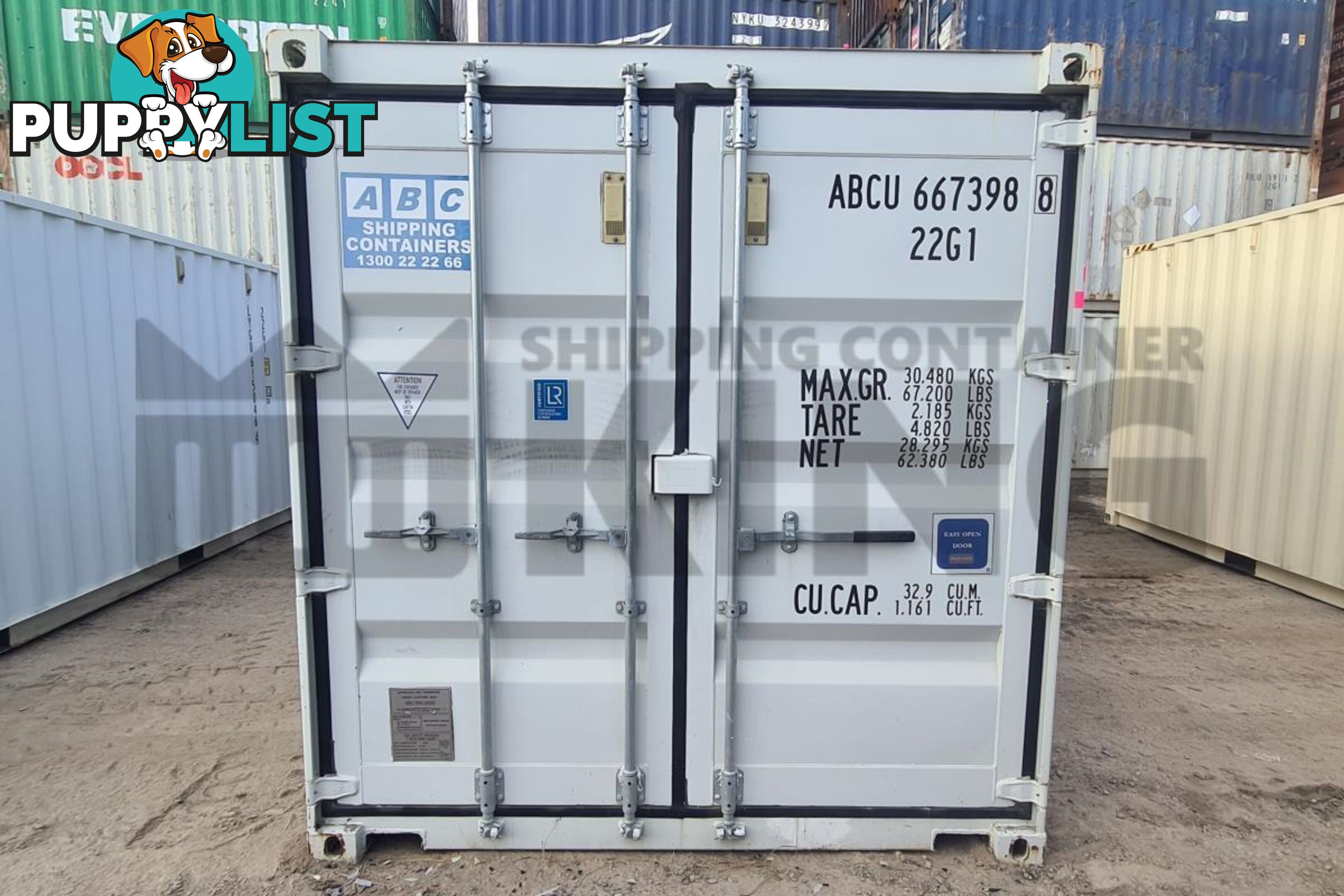 20' STANDARD HEIGHT SHIPPING CONTAINER (TRI DOOR)