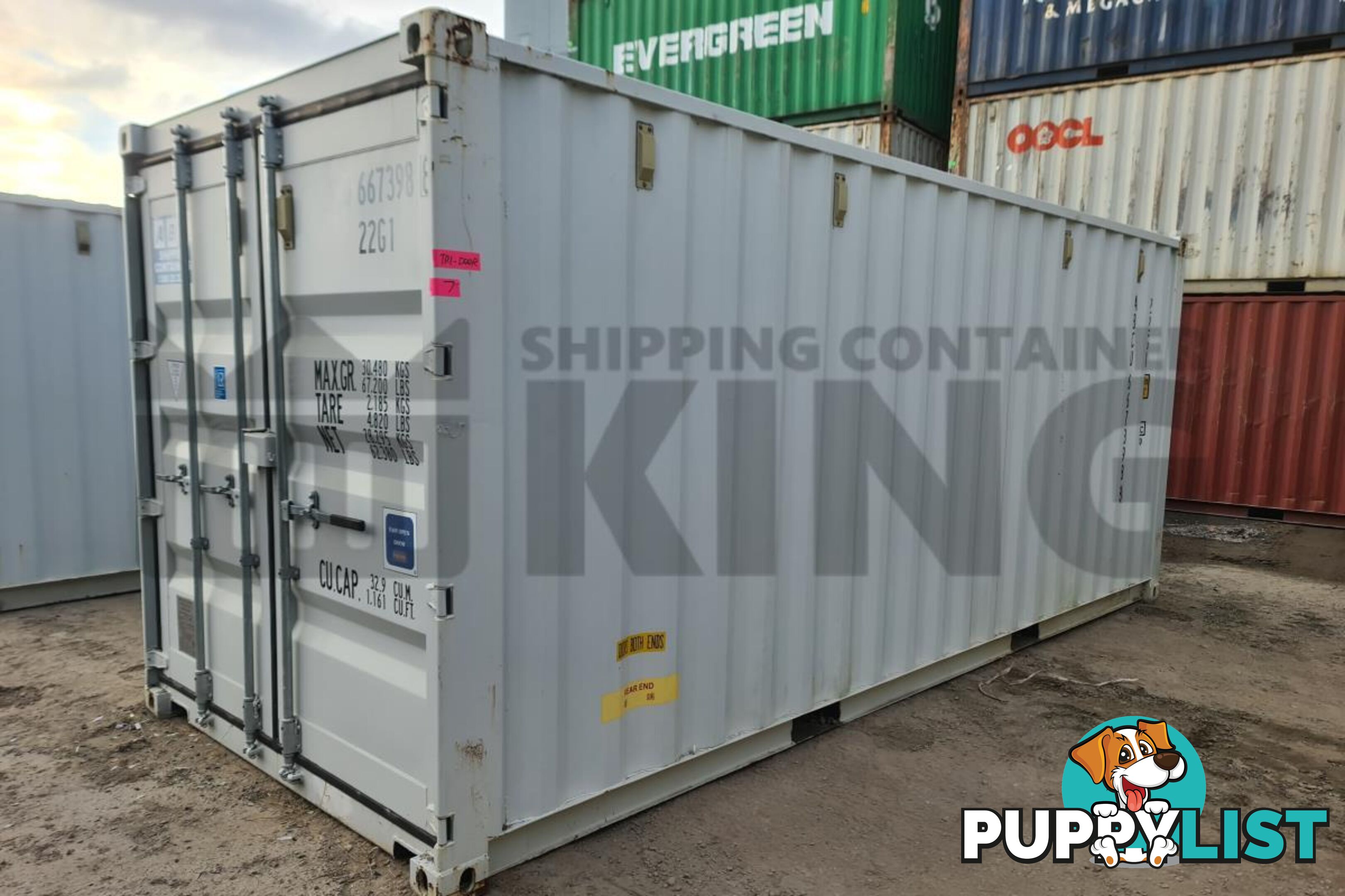 20' STANDARD HEIGHT SHIPPING CONTAINER (TRI DOOR)