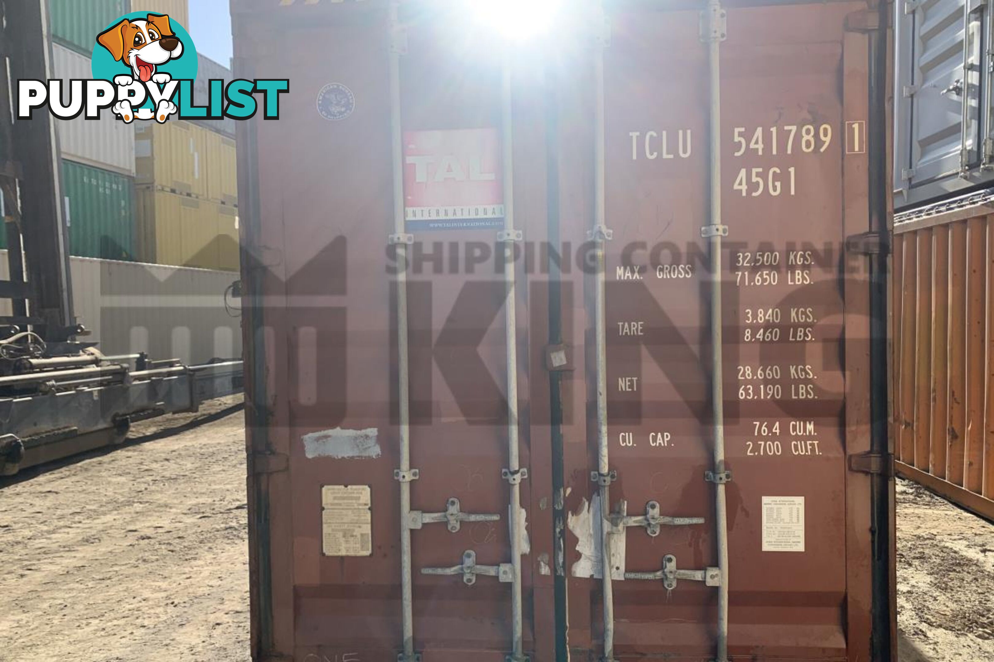 40' HIGH CUBE SHIPPING CONTAINER