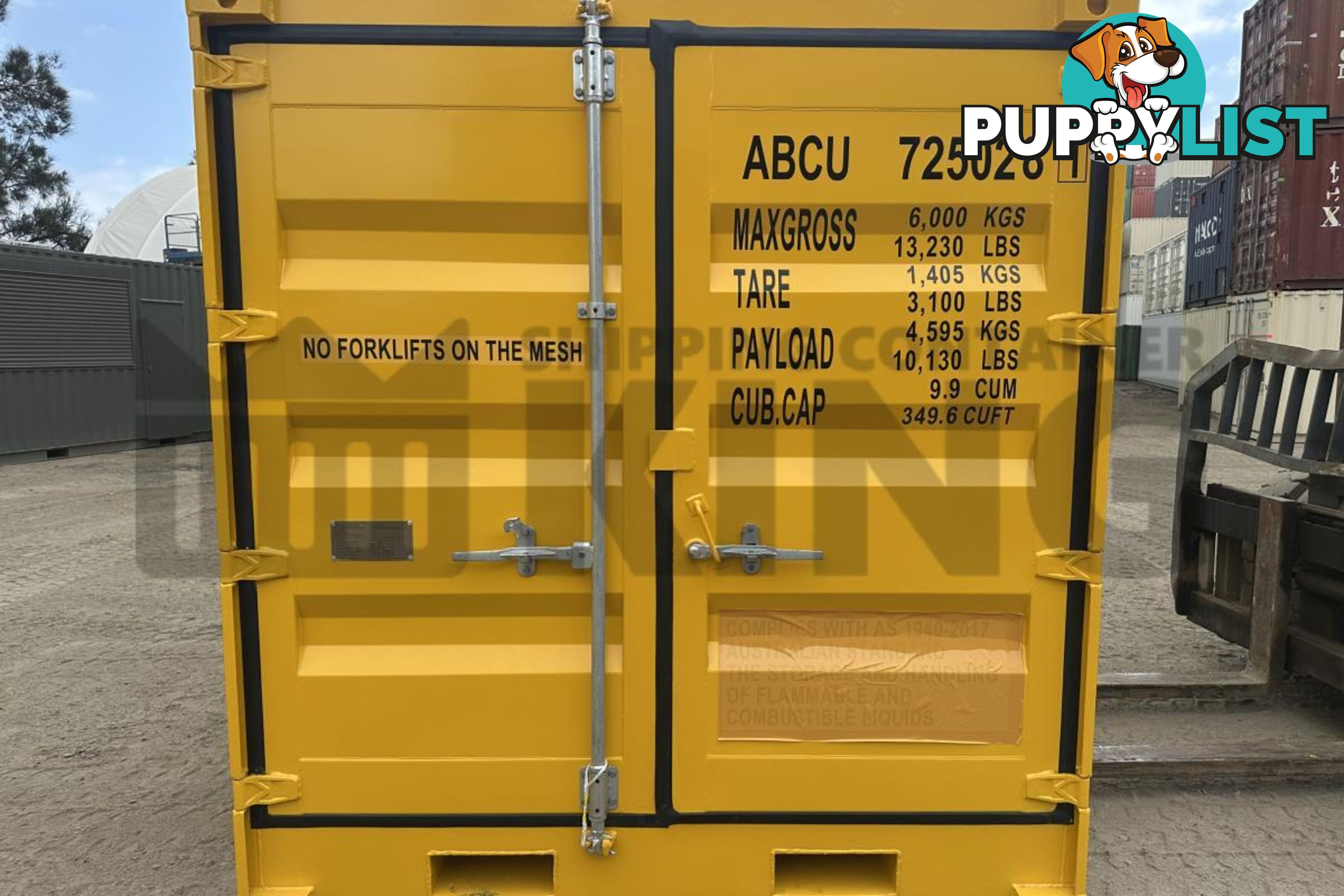 8' DANGEROUS GOODS SHIPPING CONTAINER (4 CORNER POST) - in Brisbane