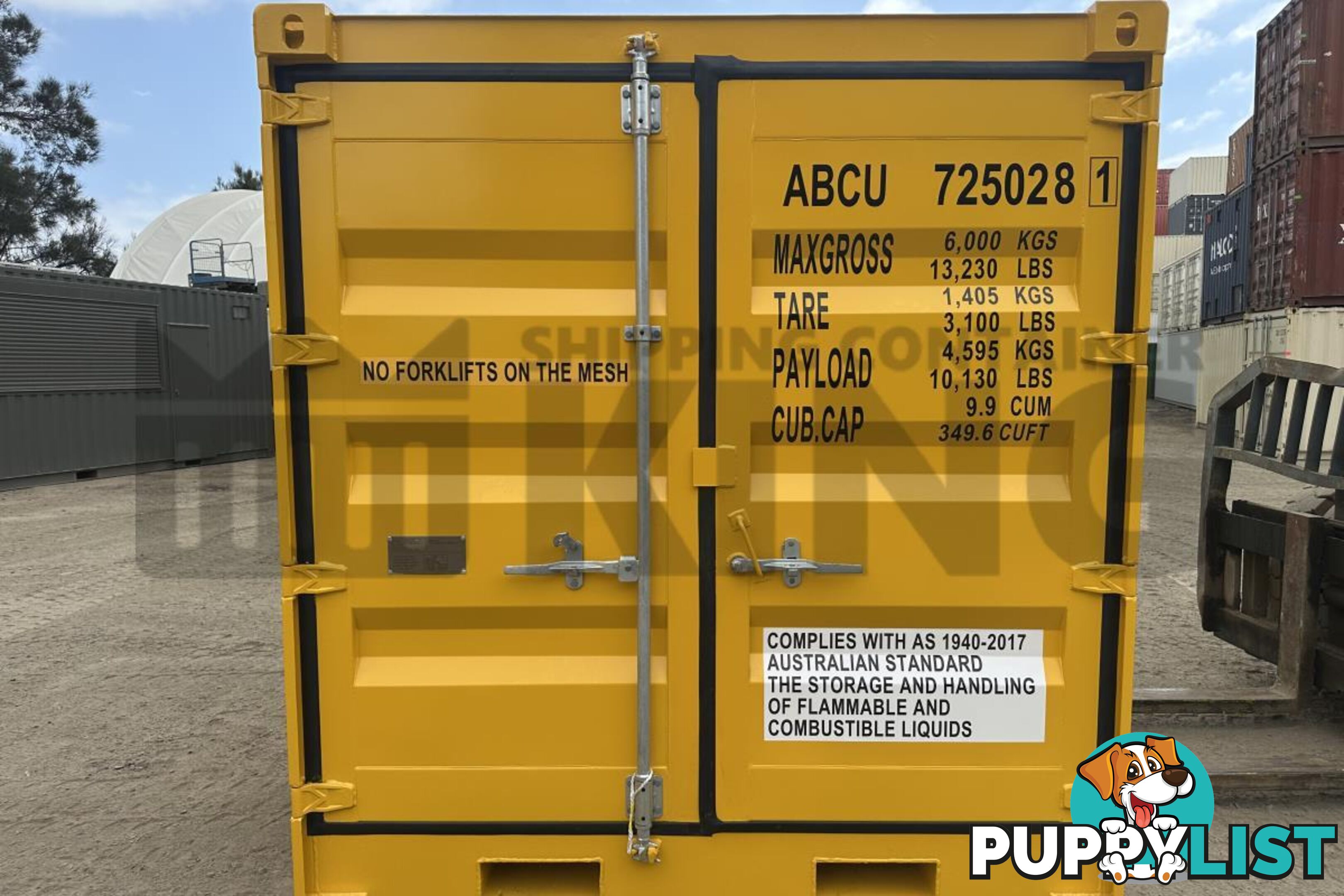 8' DANGEROUS GOODS SHIPPING CONTAINER (4 CORNER POST) - in Brisbane