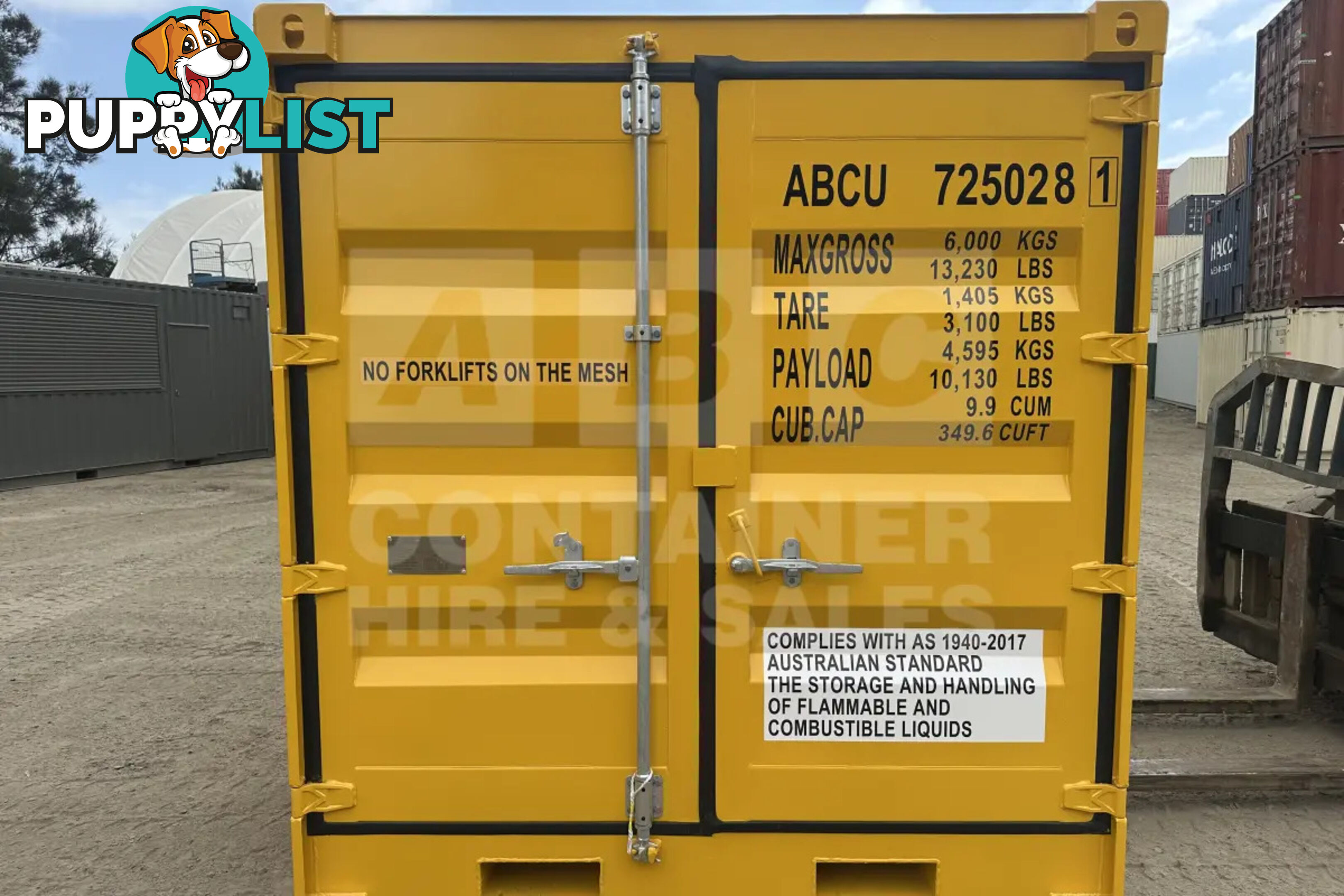 8' DANGEROUS GOODS SHIPPING CONTAINER (4 CORNER POST) - in Brisbane
