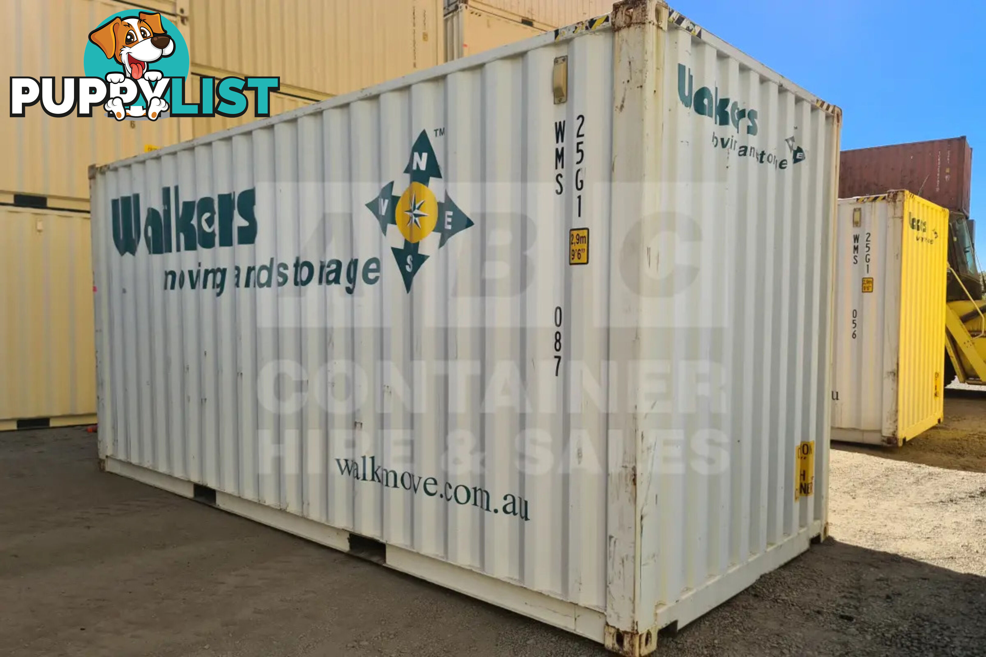 20' HIGH CUBE SHIPPING CONTAINER (WITH TIE RAILS)
