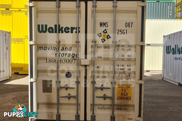 20' HIGH CUBE SHIPPING CONTAINER (WITH TIE RAILS)