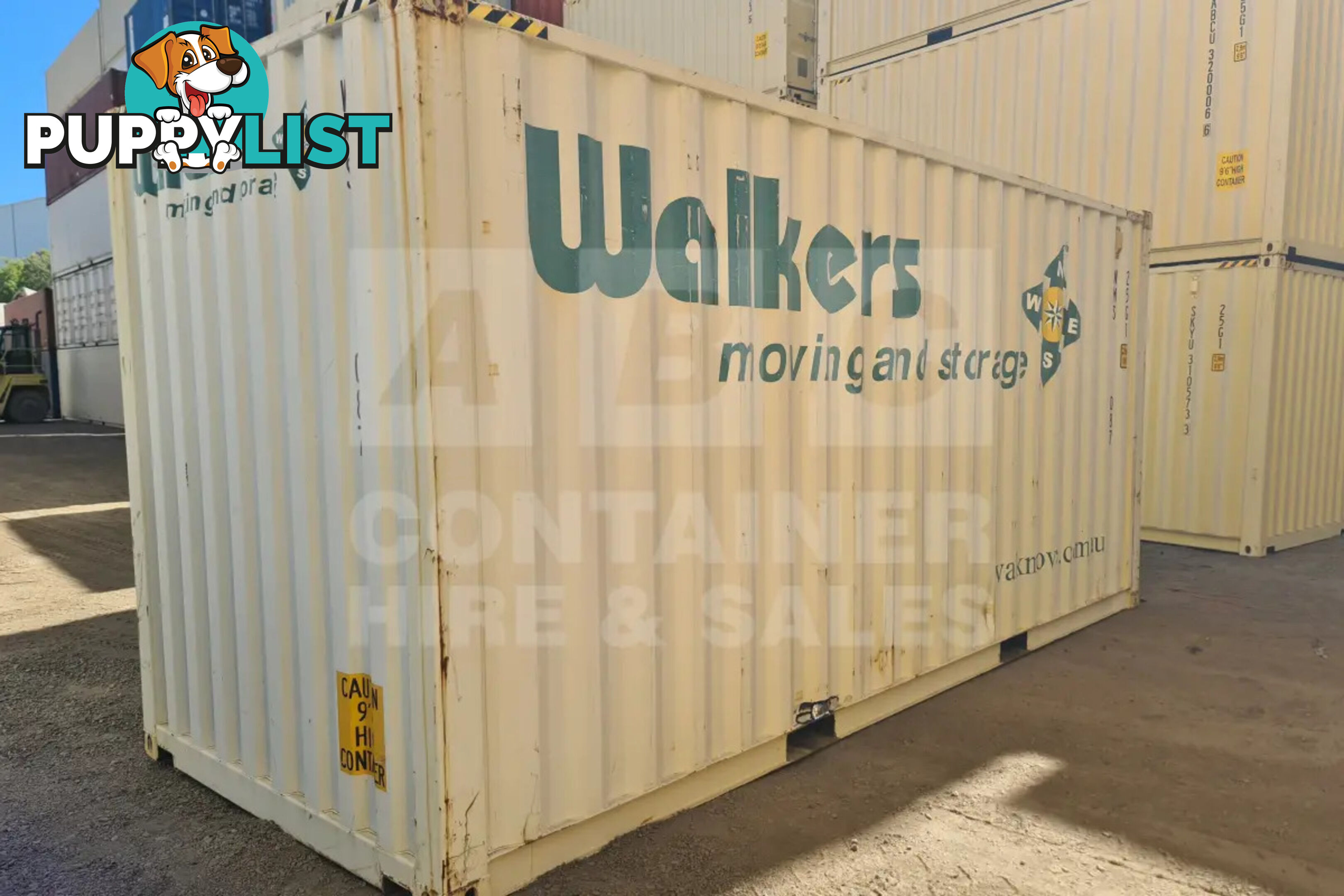 20' HIGH CUBE SHIPPING CONTAINER (WITH TIE RAILS)