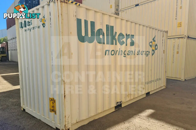 20' HIGH CUBE SHIPPING CONTAINER (WITH TIE RAILS)