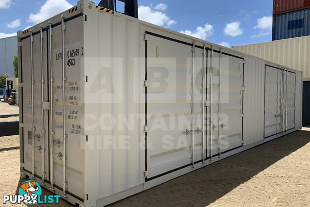 40' HIGH CUBE PARTIAL SIDE OPENING SHIPPING CONTAINER (2 SETS OF SIDE OPENING DOORS)