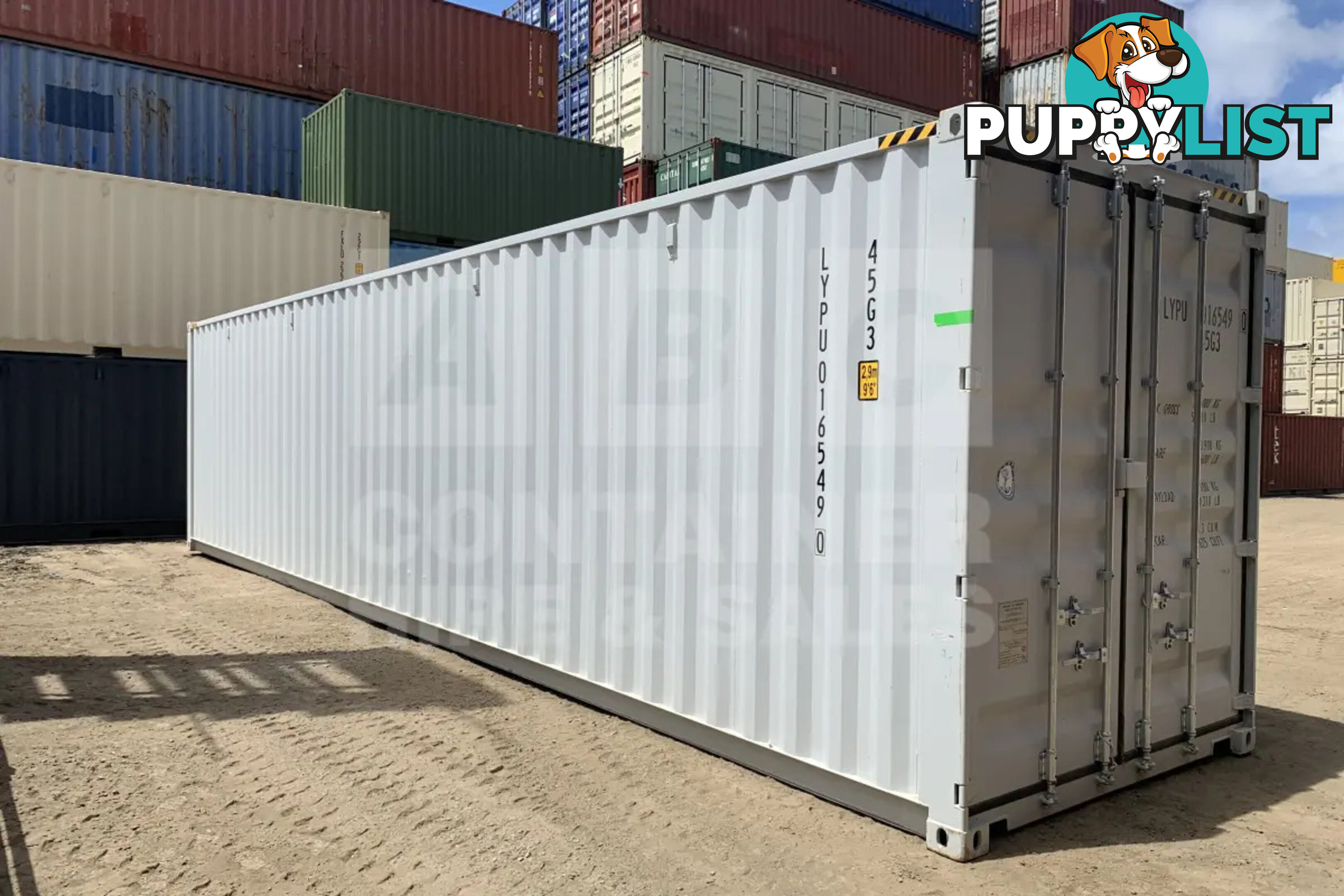 40' HIGH CUBE PARTIAL SIDE OPENING SHIPPING CONTAINER (2 SETS OF SIDE OPENING DOORS)
