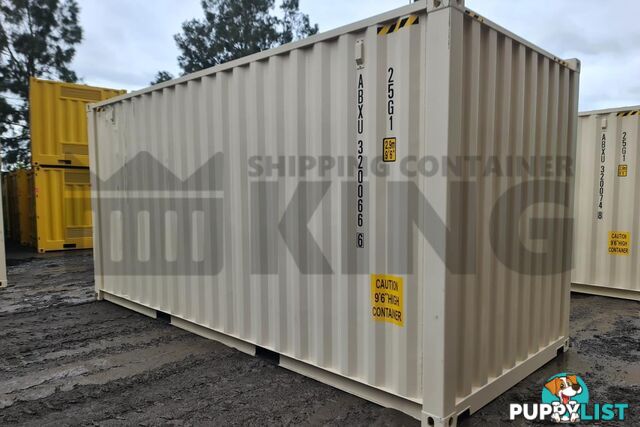 20' HIGH CUBE SHIPPING CONTAINER (WITH TIE RAILS)