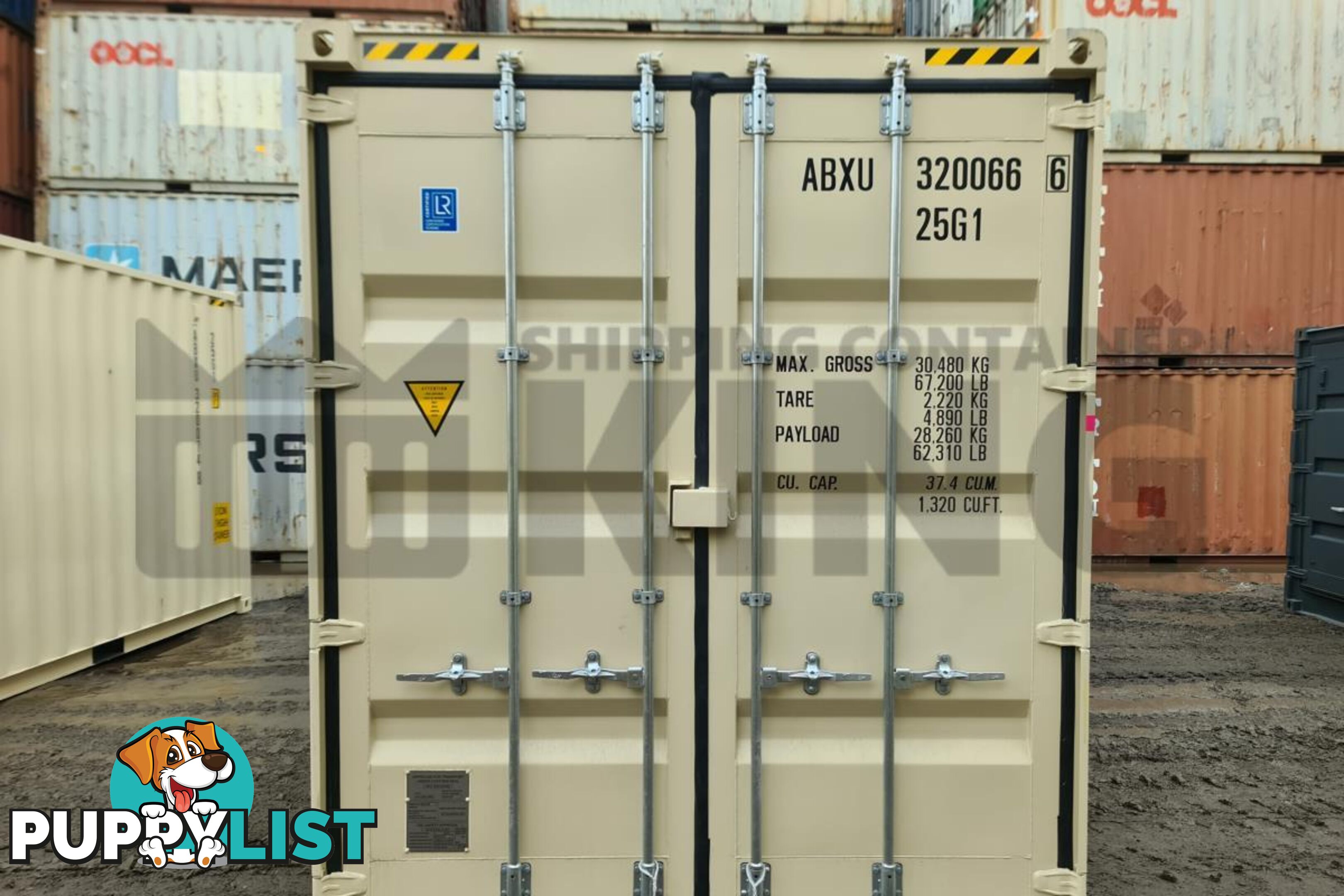 20' HIGH CUBE SHIPPING CONTAINER (WITH TIE RAILS)
