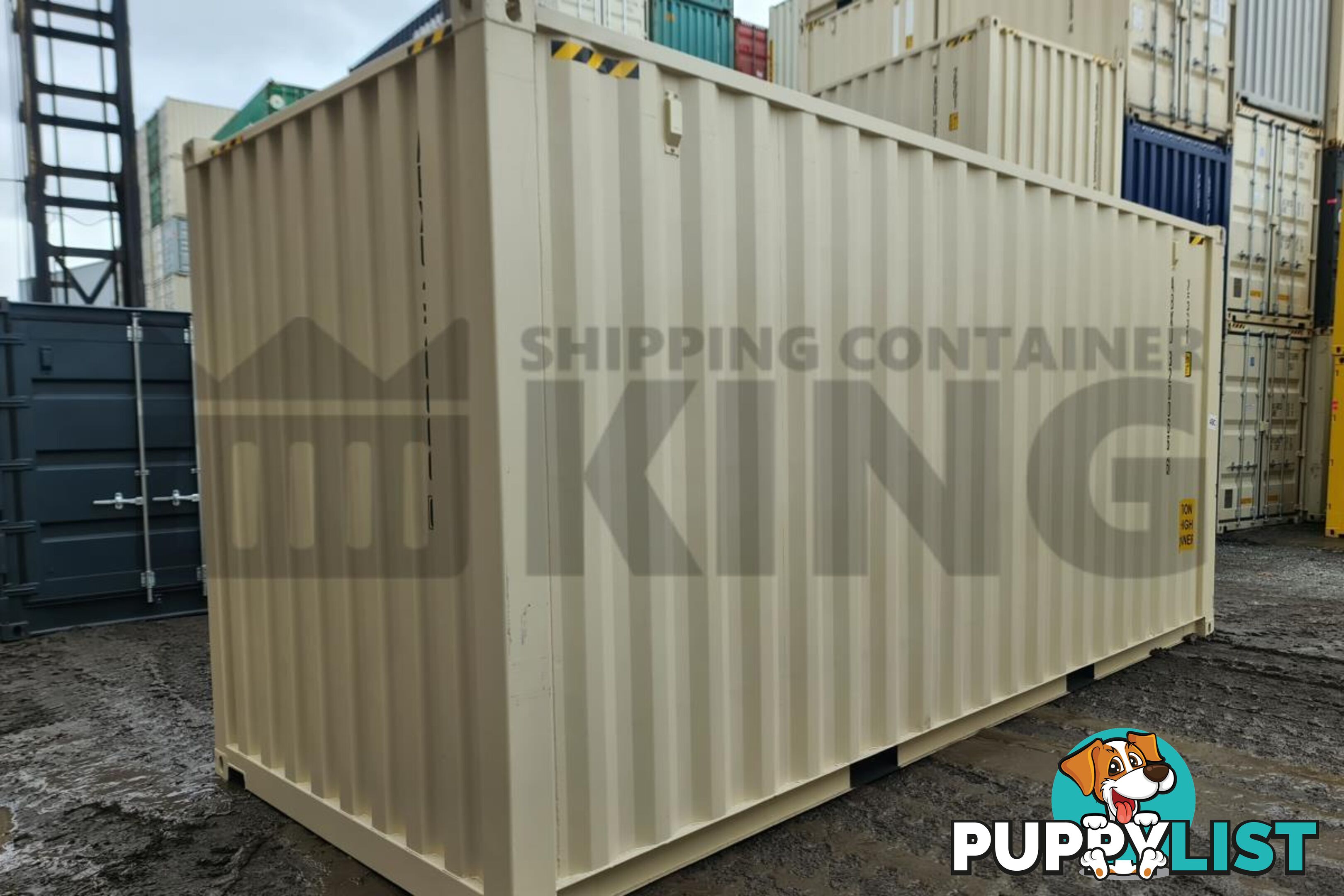 20' HIGH CUBE SHIPPING CONTAINER (WITH TIE RAILS)